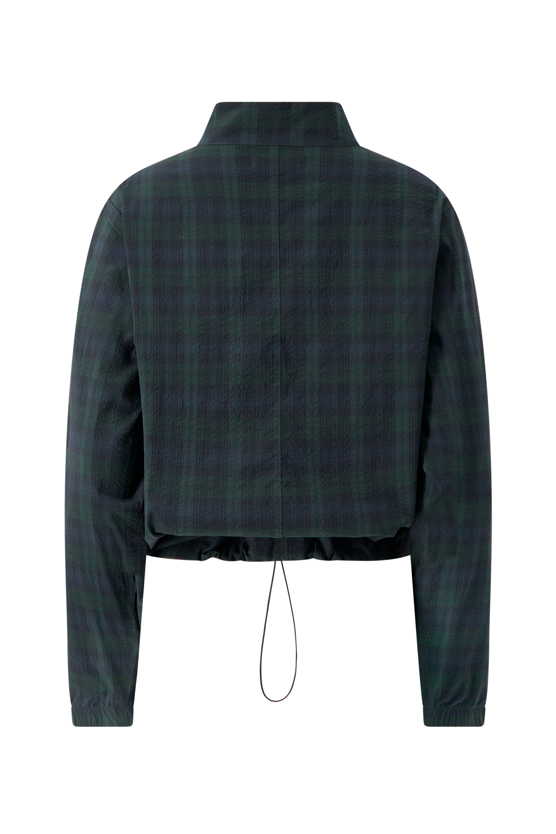 Literary Sport | Women's Long Sleeve Half-Zip Running Jacket - Virgina Half Zip in Green Blackwatch Tartan