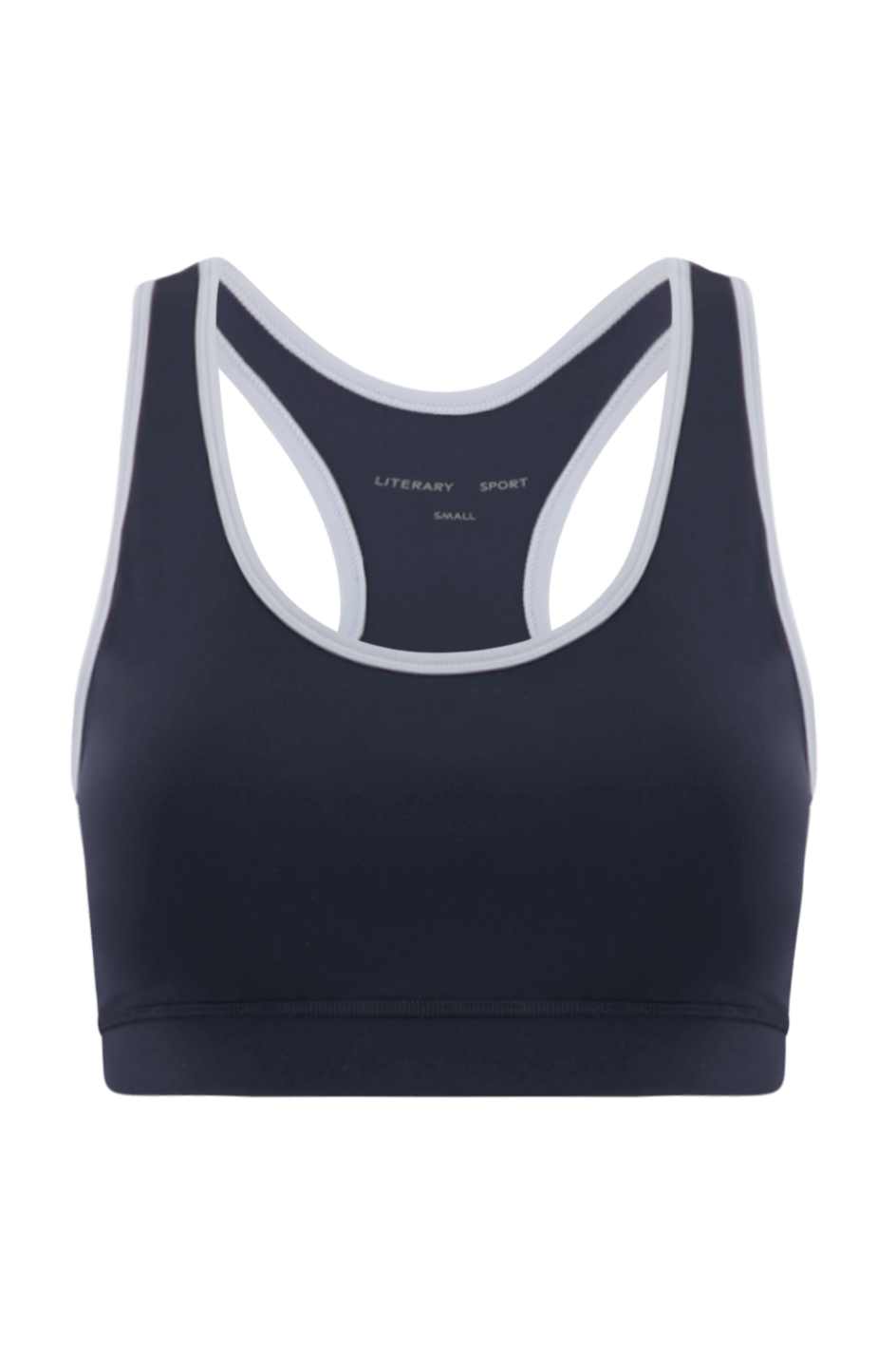 Literary Sport - O'Hara Womens Medium Impact Sports Bra - Black & Steel