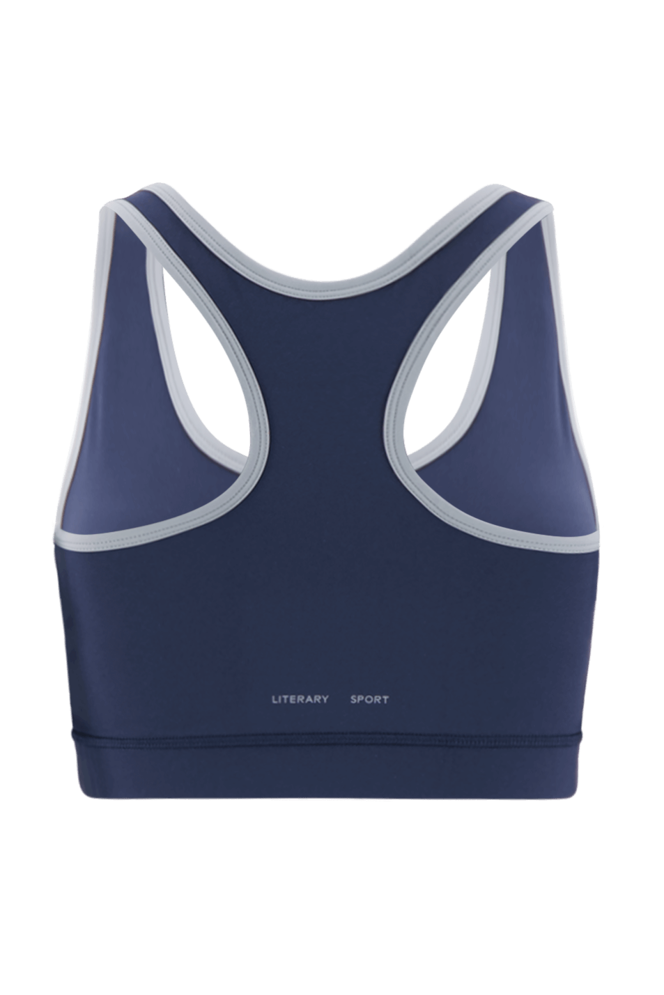 Literary Sport - O'Hara Womens Medium Impact Sports Bra - Washed Navy & Steel
