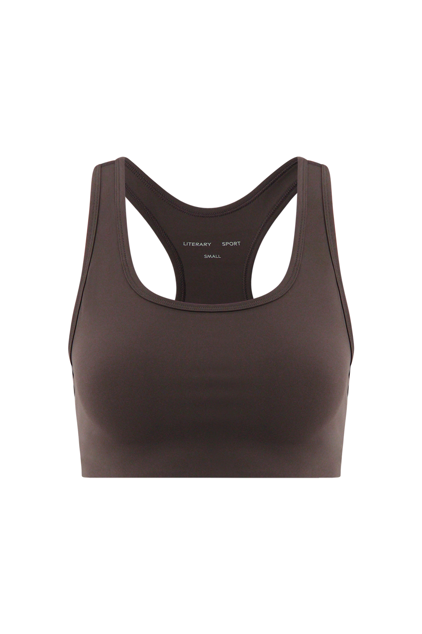 Literary Sport | Women’s Racerback Medium Impact Compressive Sports Bra - Olivia Bra in Ash