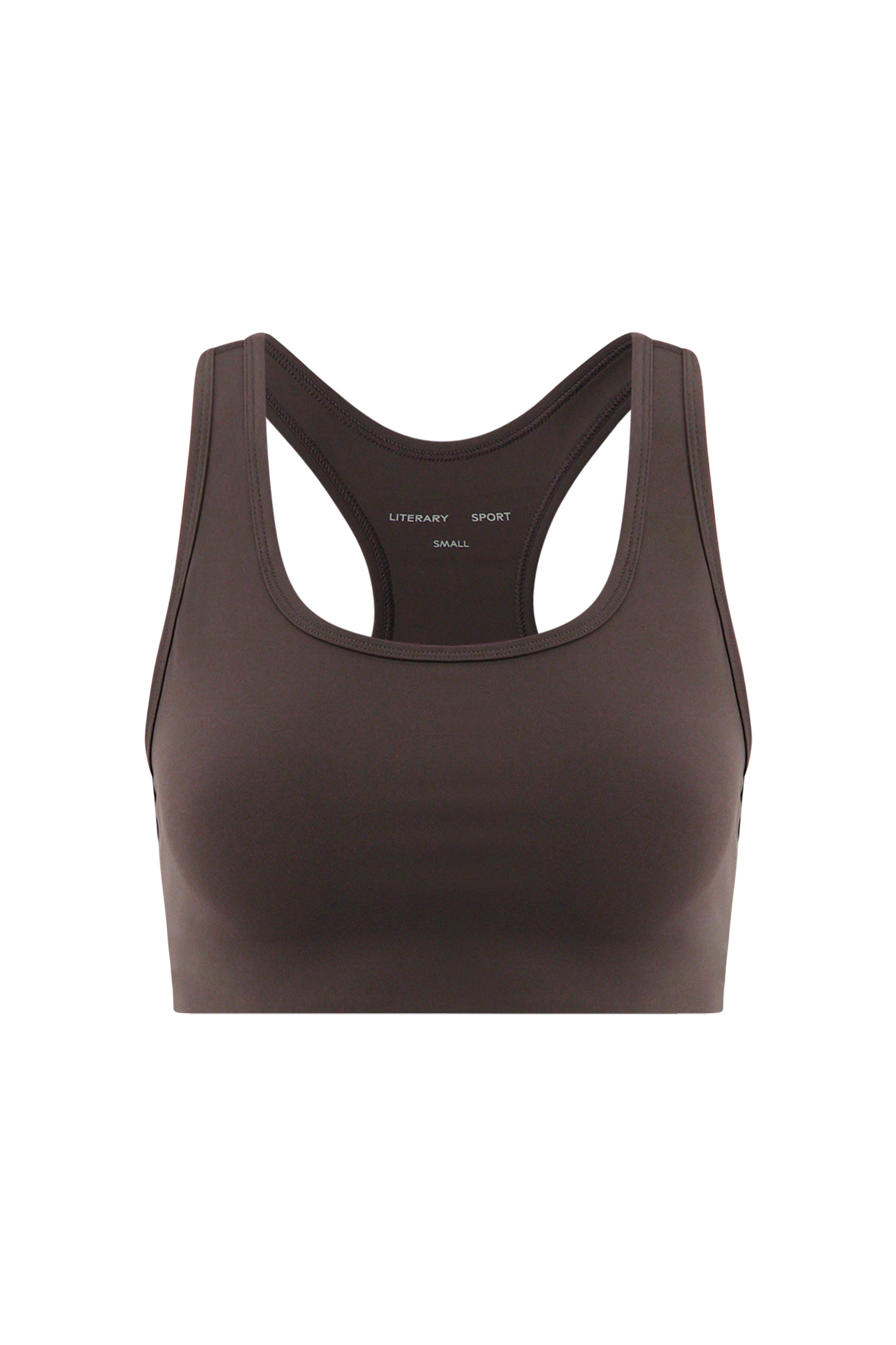 Literary Sport | Women’s Racerback Medium Impact Compressive Sports Bra - Olivia Bra in Ash