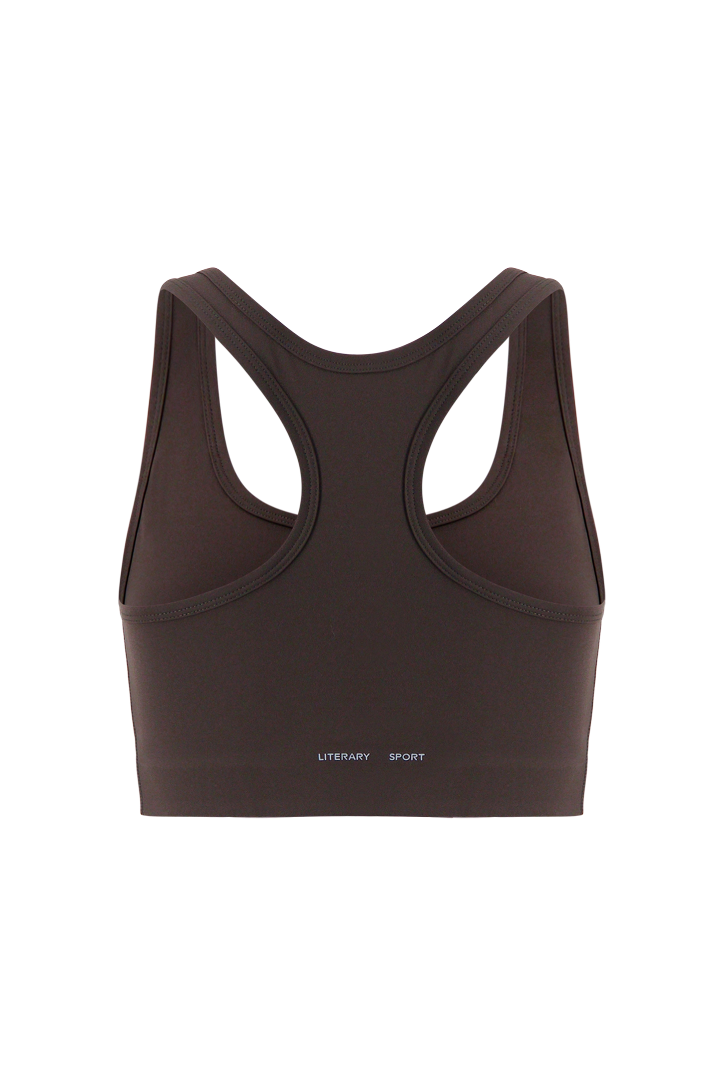 Literary Sport | Women’s Racerback Medium Impact Compressive Sports Bra - Olivia Bra in Ash