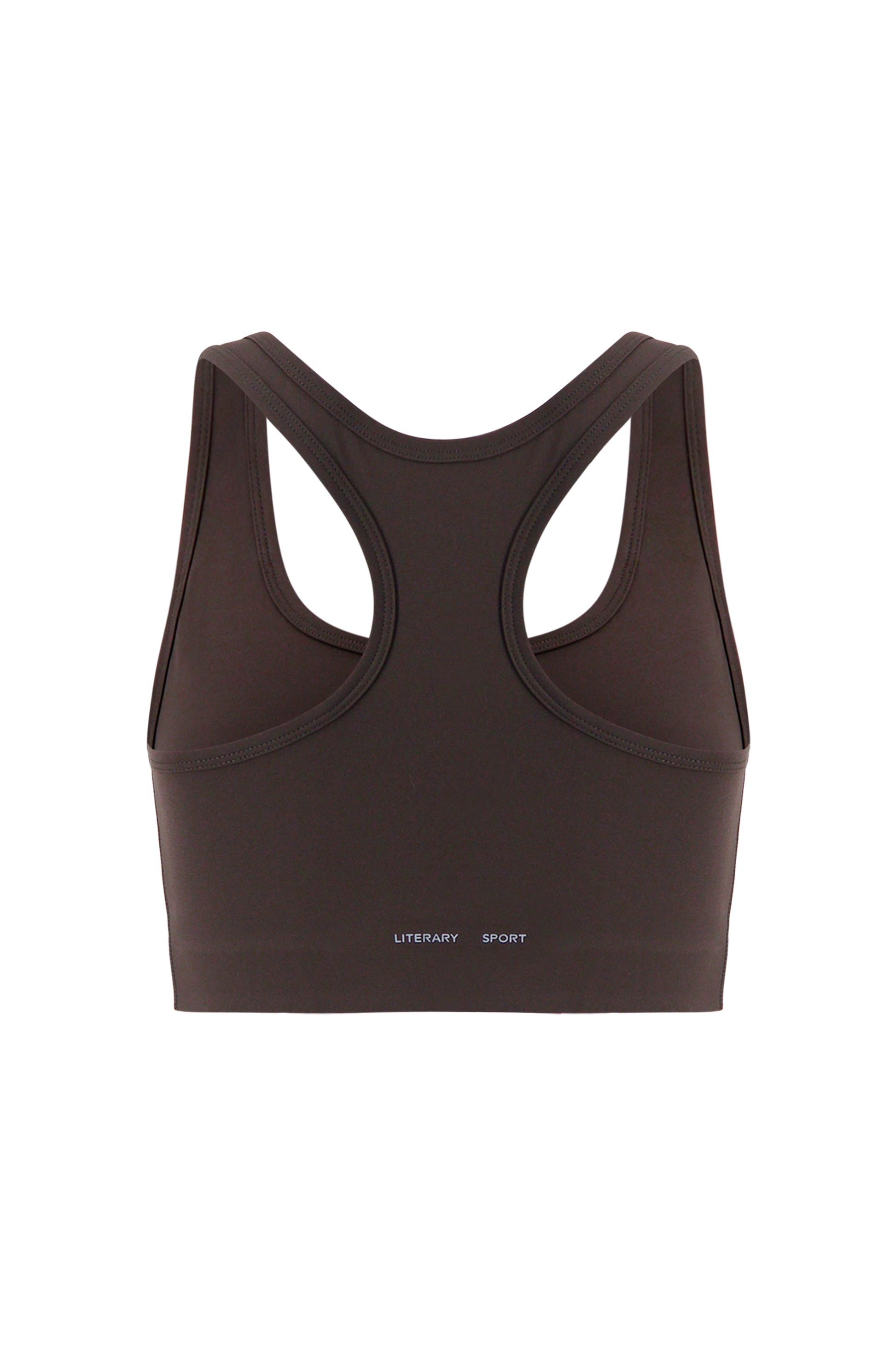 Literary Sport | Women’s Racerback Medium Impact Compressive Sports Bra - Olivia Bra in Ash