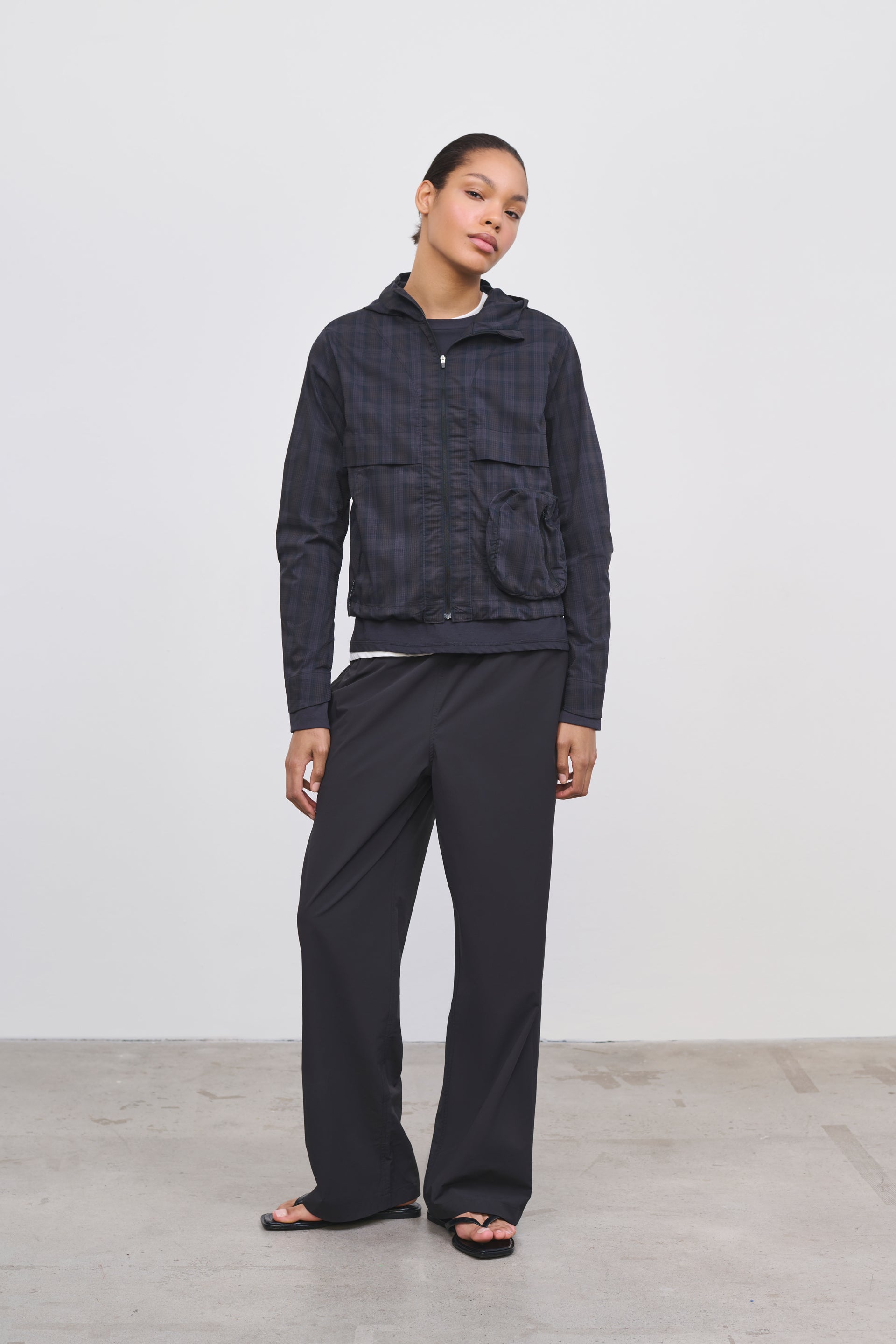 Literary Sport | Women's Running Jacket - Adrienne Jacket in Brown Blackwatch Tartan