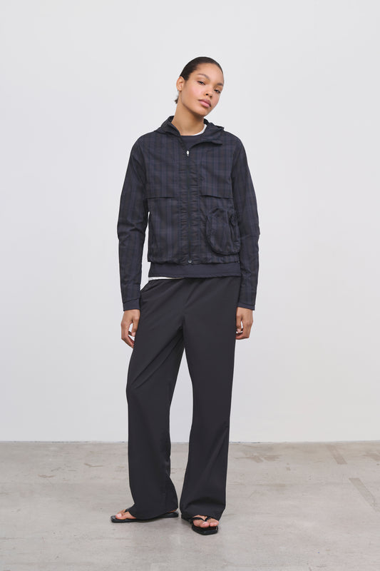 Literary Sport | Women's Running Jacket - Adrienne Jacket in Brown Blackwatch Tartan