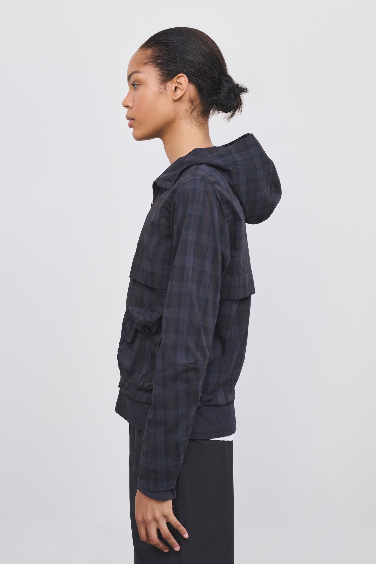 Literary Sport | Women's Running Jacket - Adrienne Jacket in Brown Blackwatch Tartan