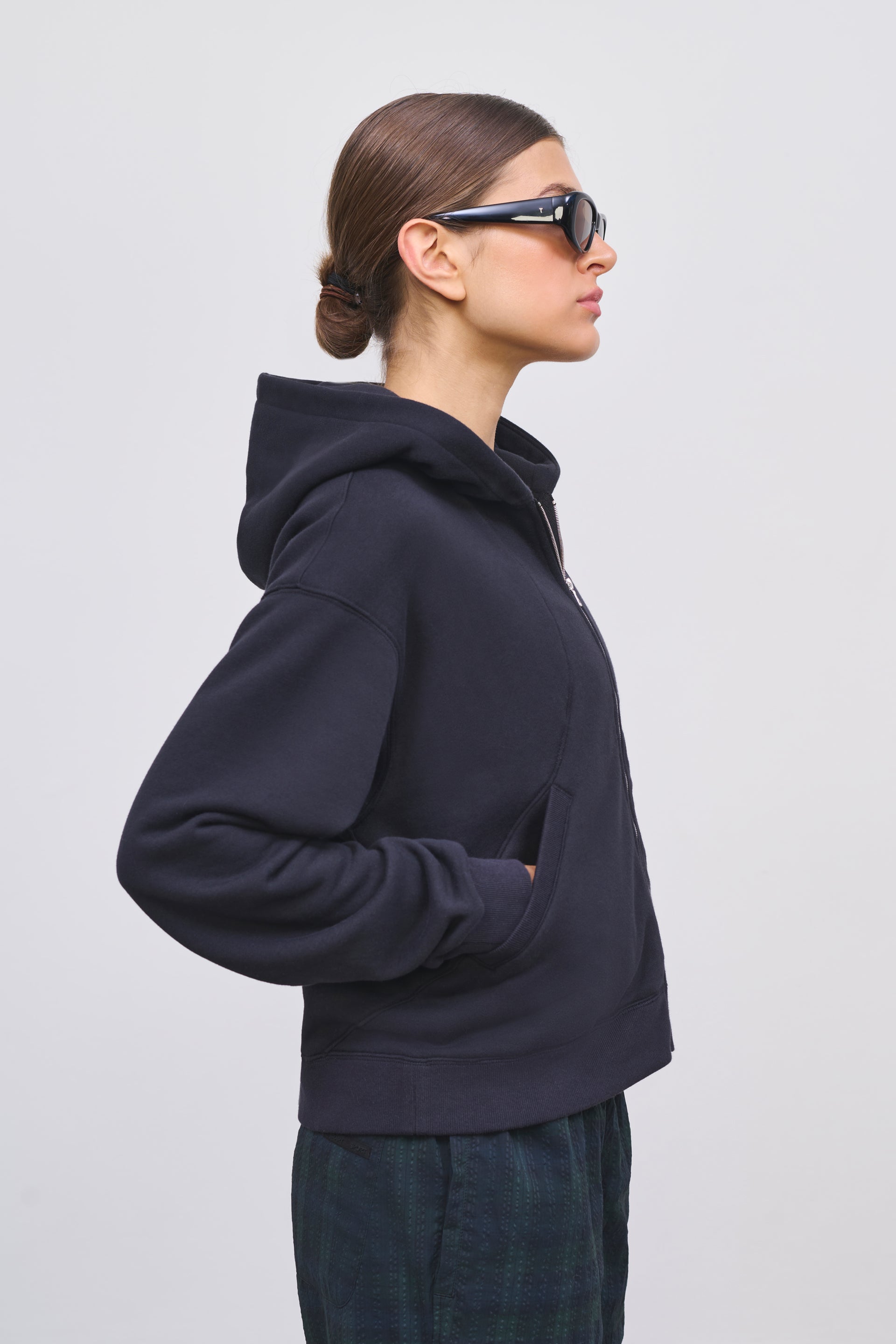 Literary Sport | Alice Womens Zip-Up Hoodie - Washed Black