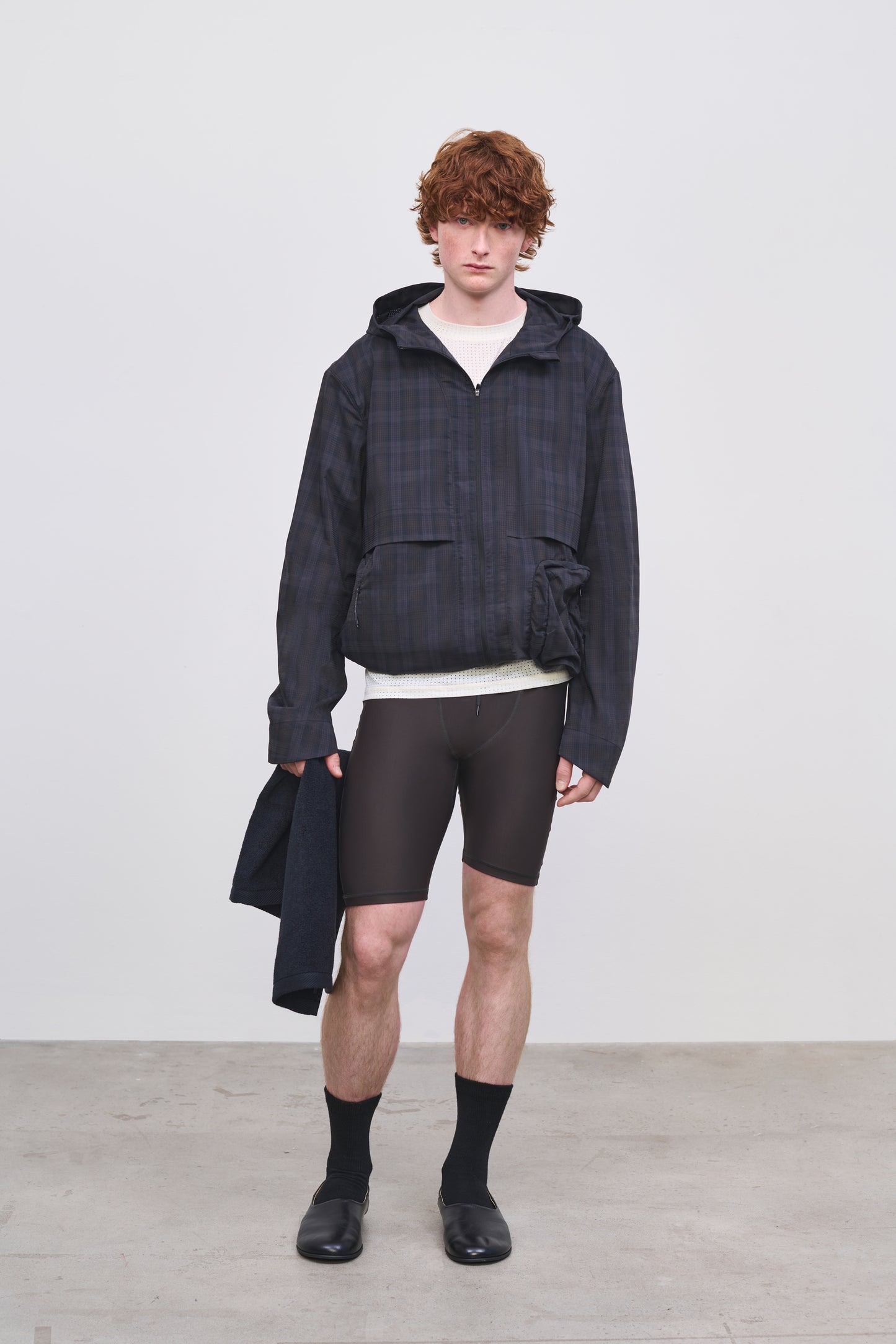 Literary Sport | Men's Packable Running Jacket - Ashbery Jacket in Brown Blackwatch Tartan