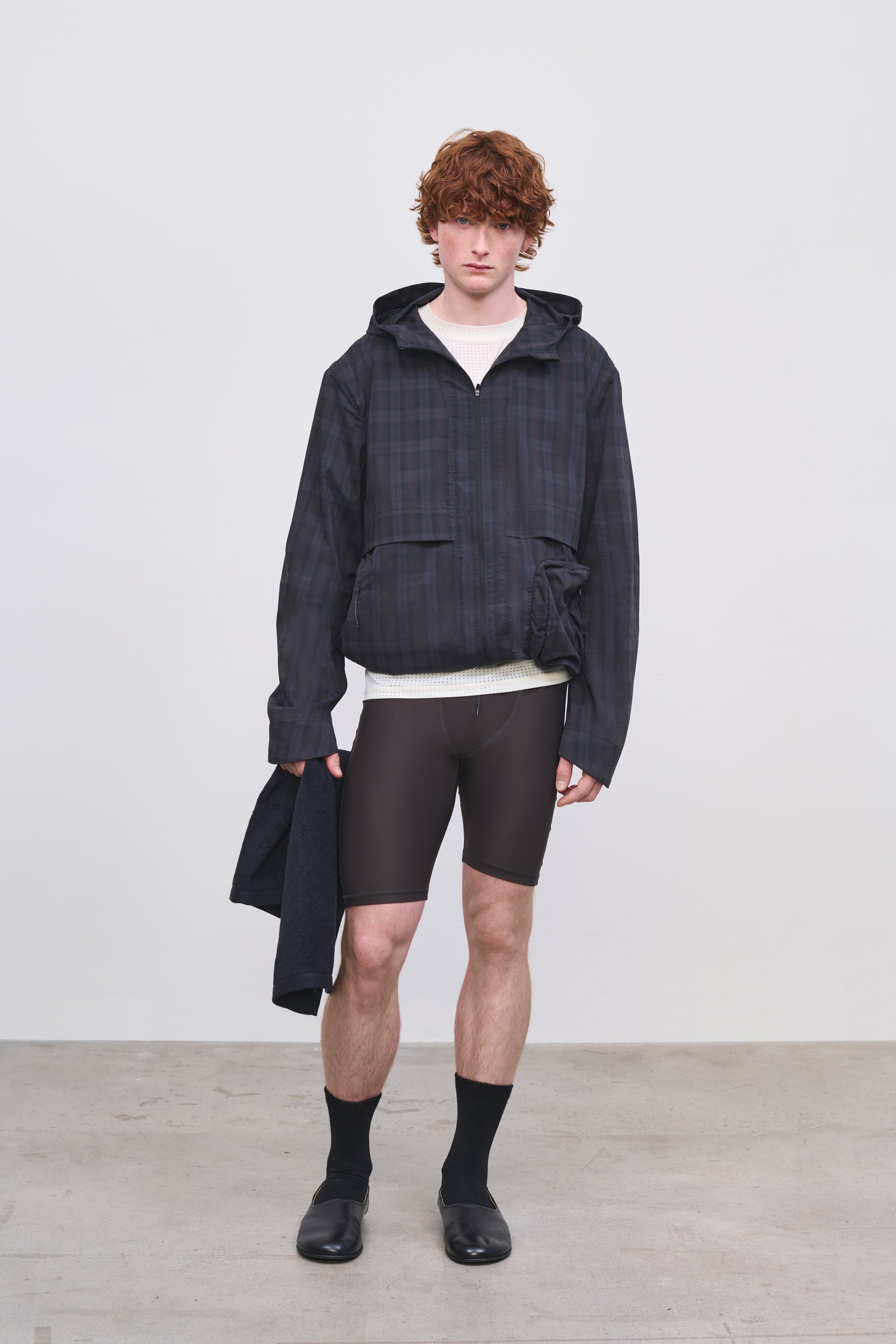Literary Sport | Men's Packable Running Jacket - Ashbery Jacket in Brown Blackwatch Tartan