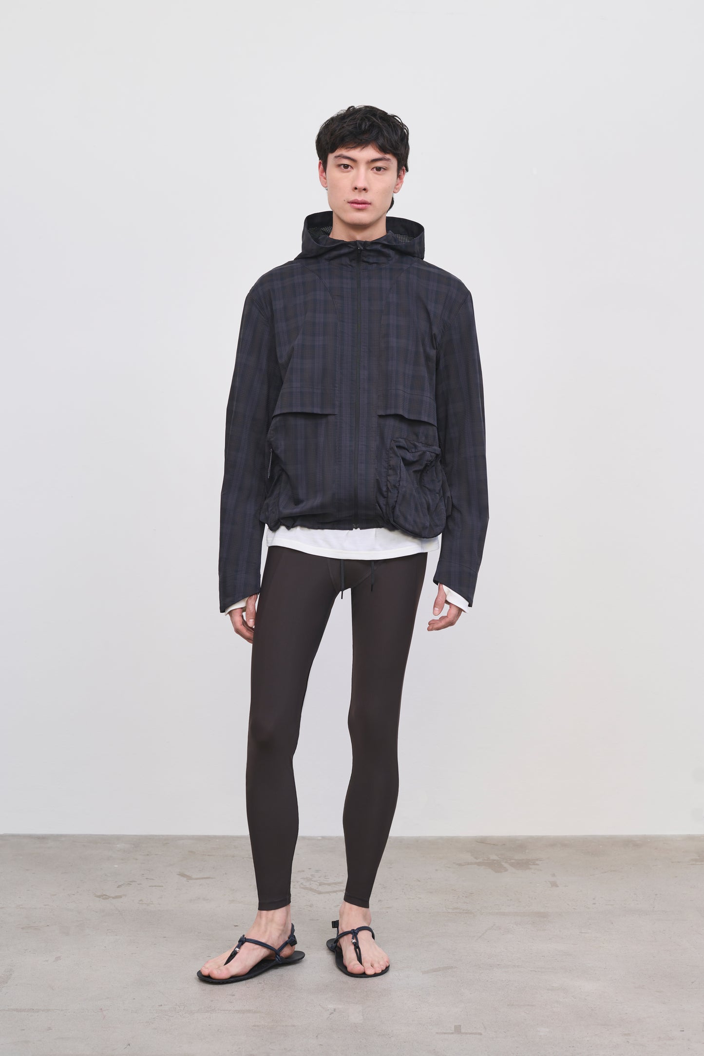 Literary Sport | Men's Packable Running Jacket - Ashbery Jacket in Brown Blackwatch Tartan