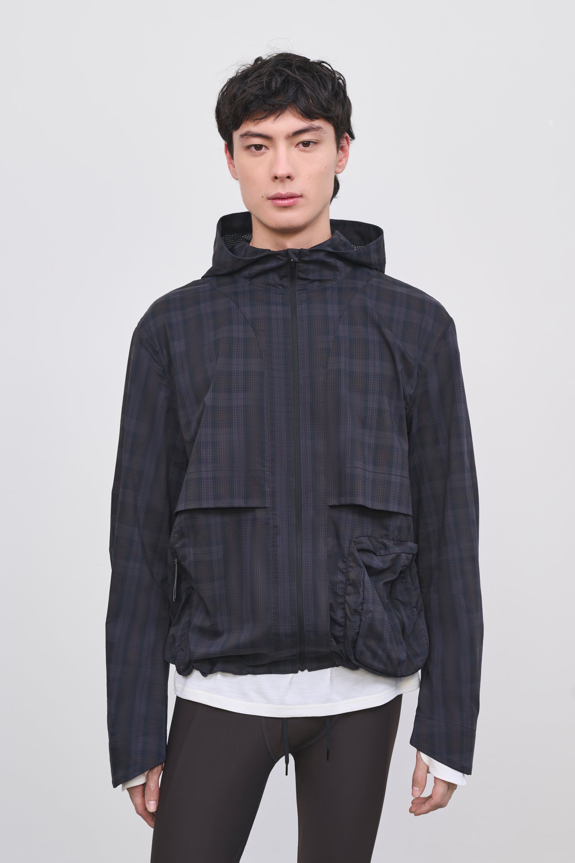 Literary Sport | Men's Packable Running Jacket - Ashbery Jacket in Brown Blackwatch Tartan