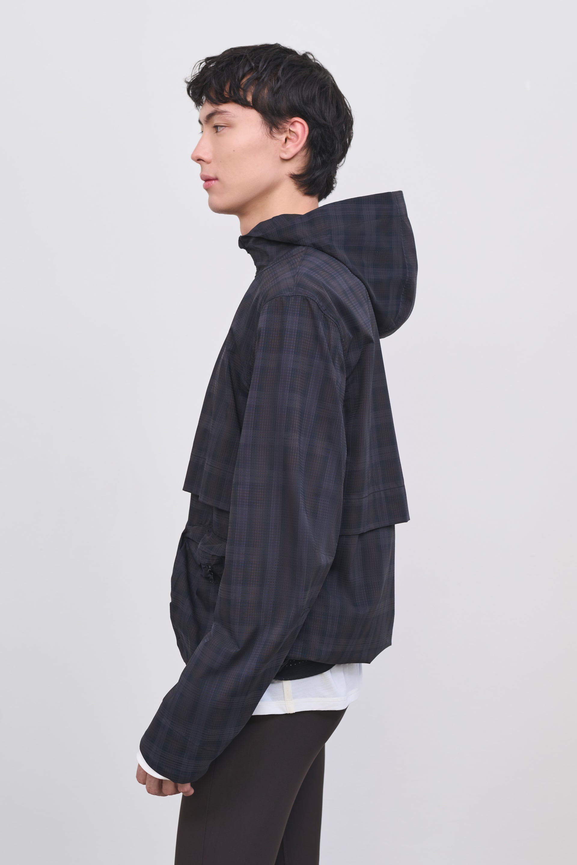 Literary Sport | Men's Packable Running Jacket - Ashbery Jacket in Brown Blackwatch Tartan