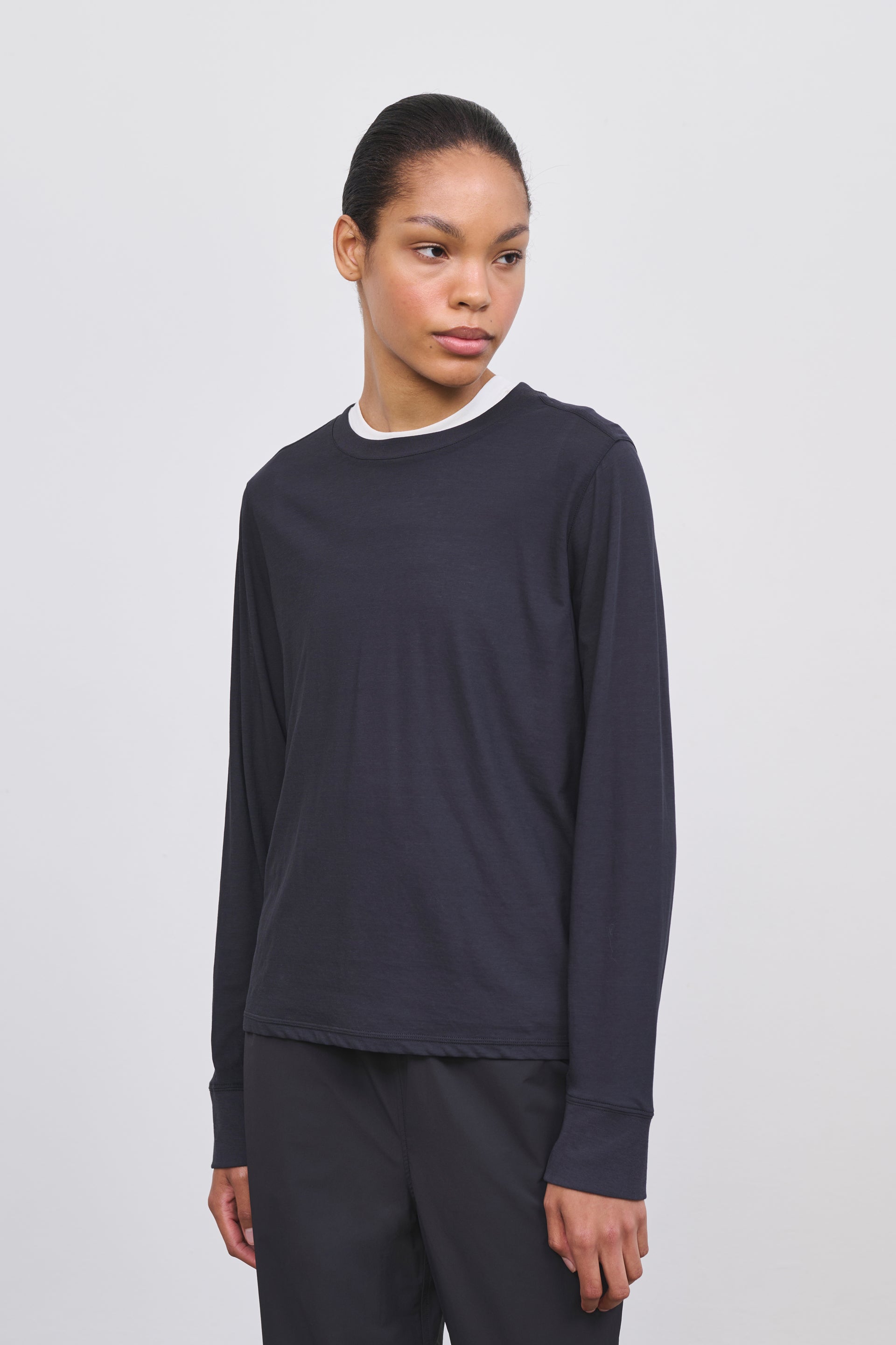 Literary Sport | Women's Oversized Long Sleeve T-Shirt - Butler Long Sleeve Shirt in Black