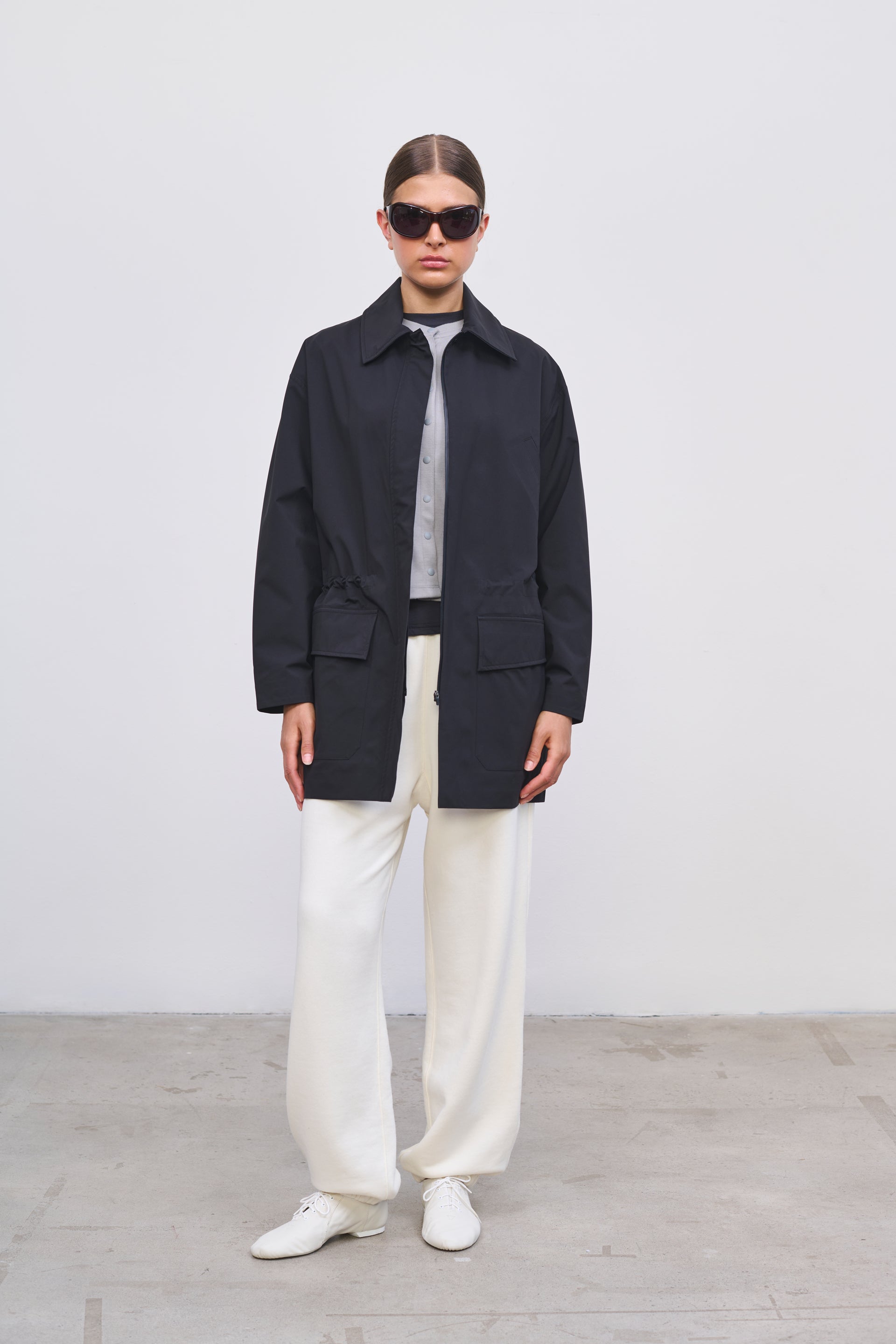 Literary Sport | Women's Black Barn Coat - Eleanor Barn Coat in Pertex