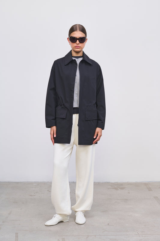 Literary Sport | Women's Black Barn Coat - Eleanor Barn Coat in Pertex