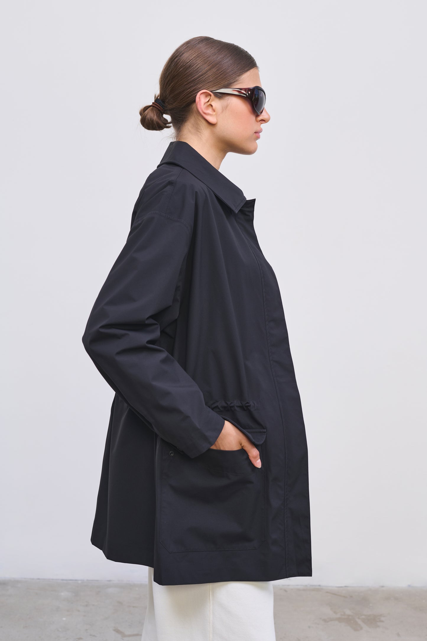 Literary Sport | Women's Black Barn Coat - Eleanor Barn Coat in Pertex