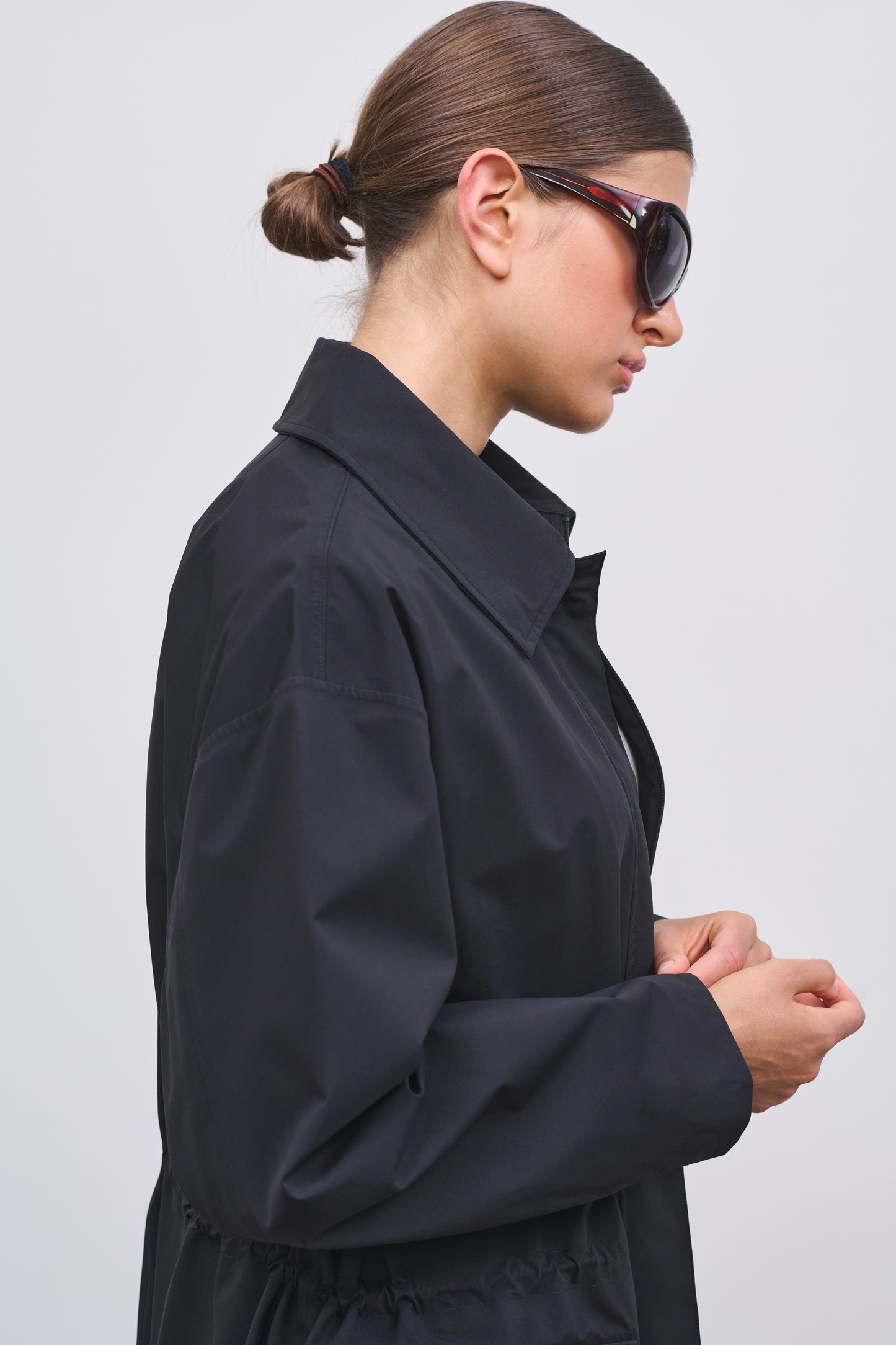 Literary Sport | Women's Black Barn Coat - Eleanor Barn Coat in Pertex