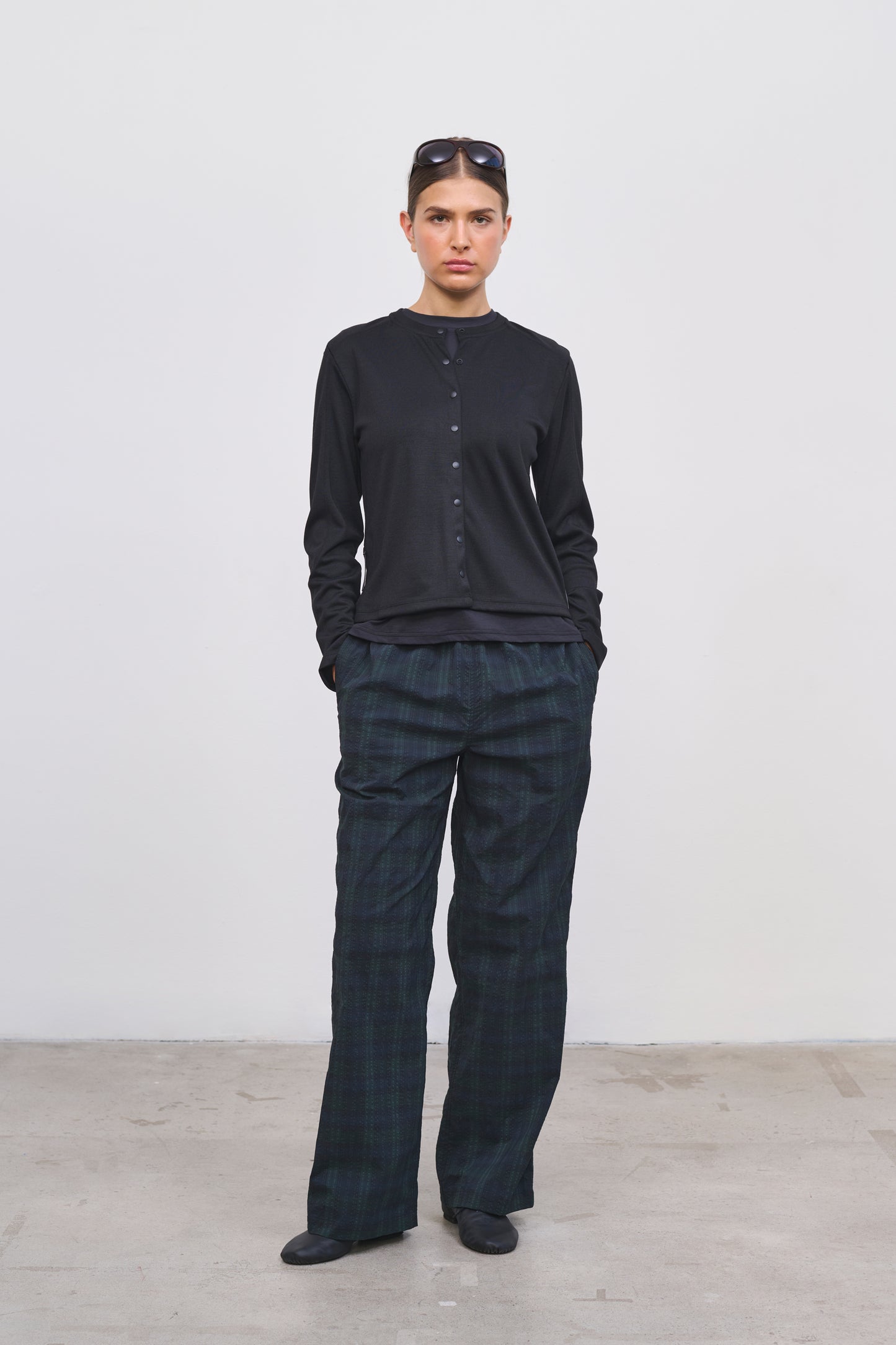 Literary Sport | Women's Full-Length Performance Pant - May Pant in Green Blackwatch Tartan