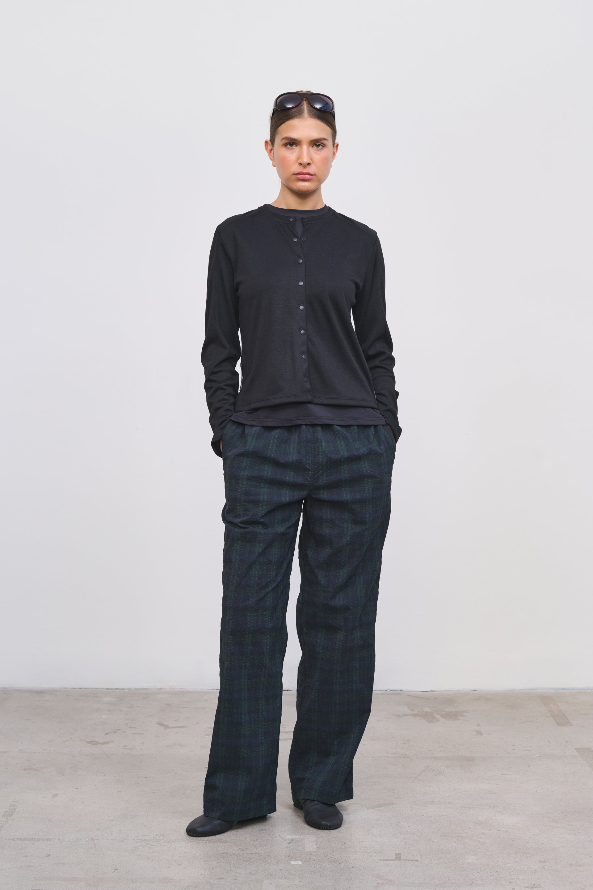 Literary Sport | Women's Full-Length Performance Pant - May Pant in Green Blackwatch Tartan
