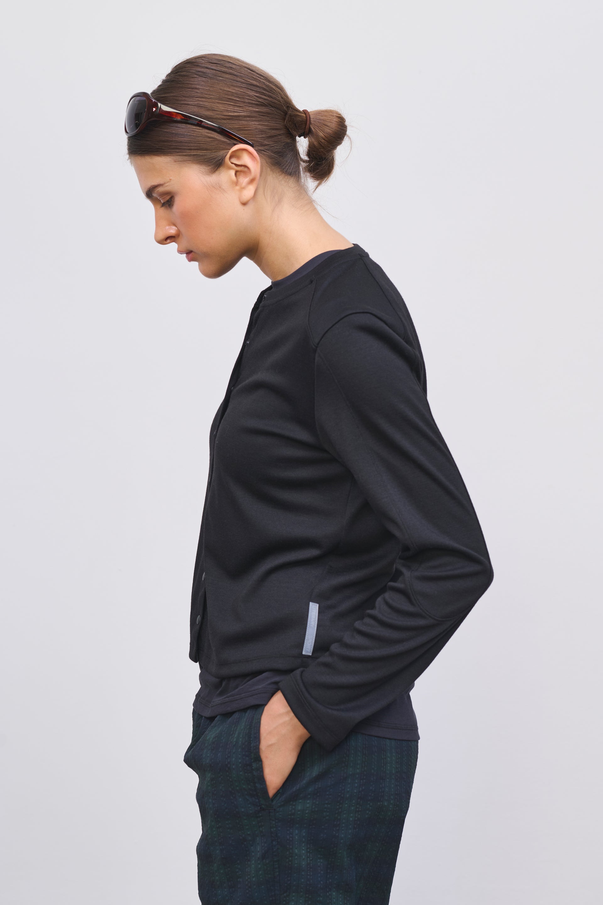Literary Sport | Womens Fanny Performance Cardigan in Black