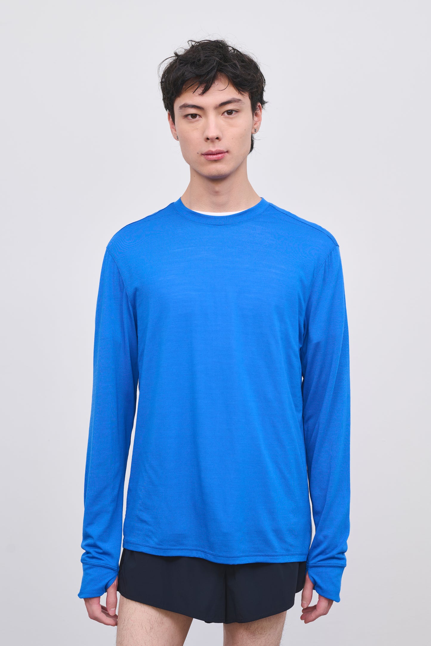 Literary Sport | Frank Mens Long Sleeve Running T-Shirt - Lapis