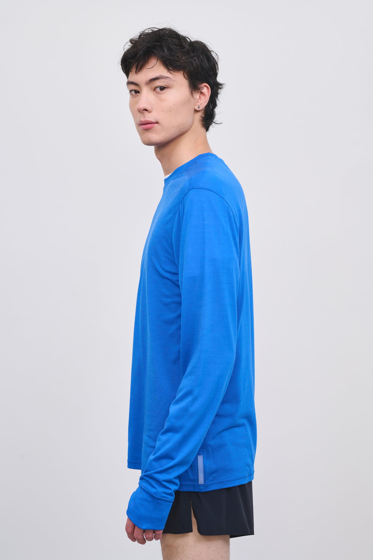 Literary Sport | Frank Mens Long Sleeve Running T-Shirt - Lapis
