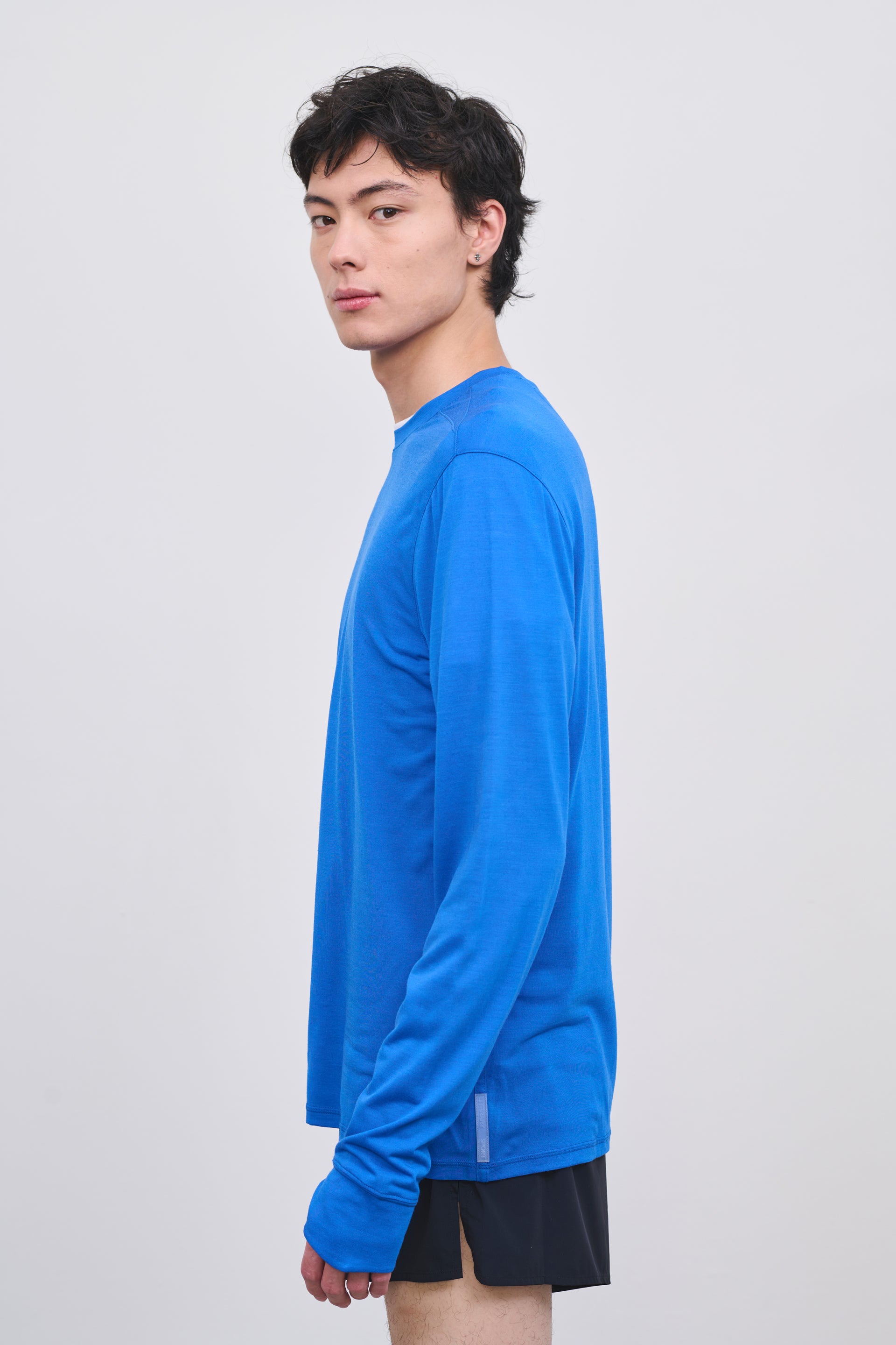 Literary Sport | Frank Mens Long Sleeve Running T-Shirt - Lapis