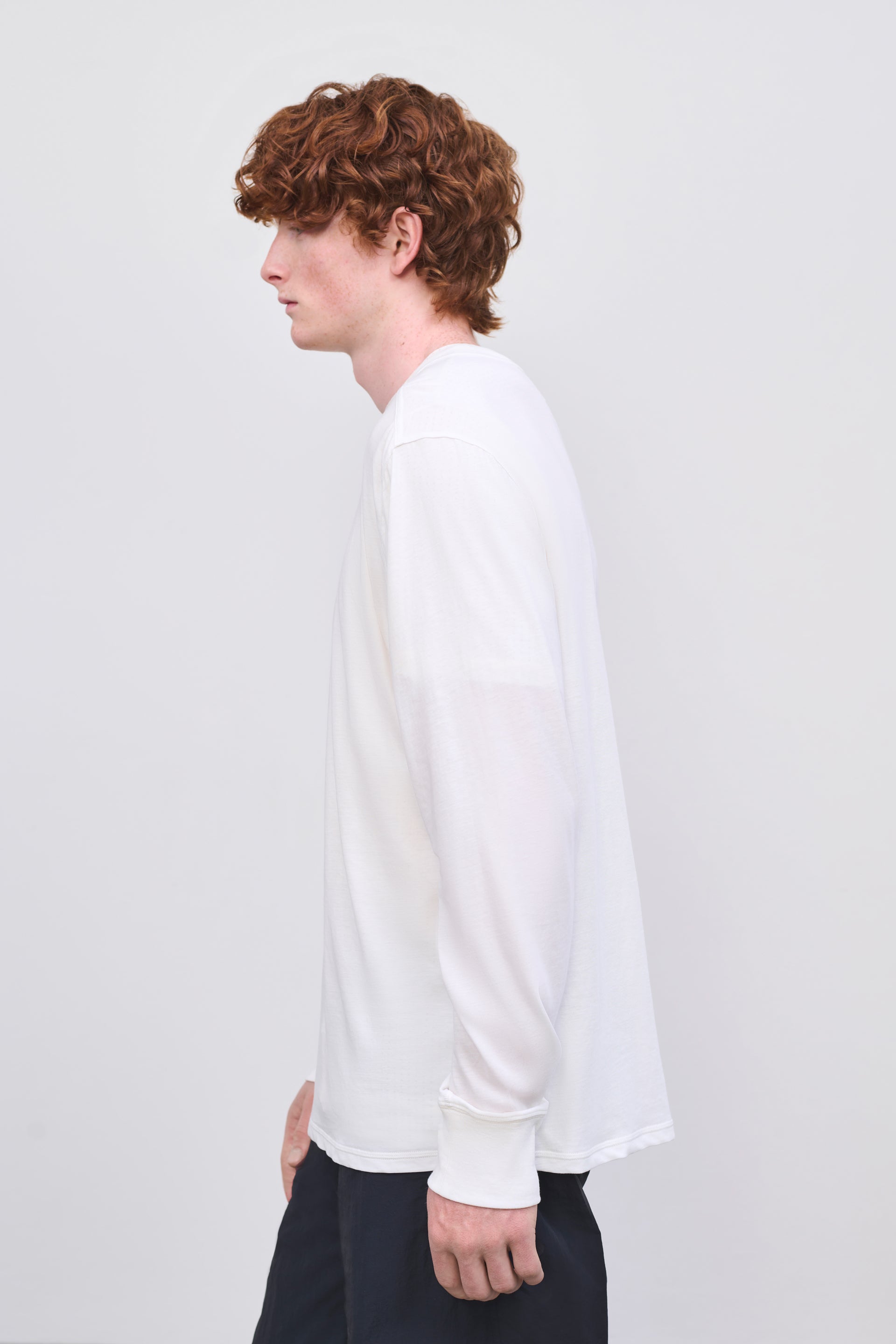 Literary Sport | Men's Oversized Long Sleeve T-Shirt - George Long Sleeve Shirt in White
