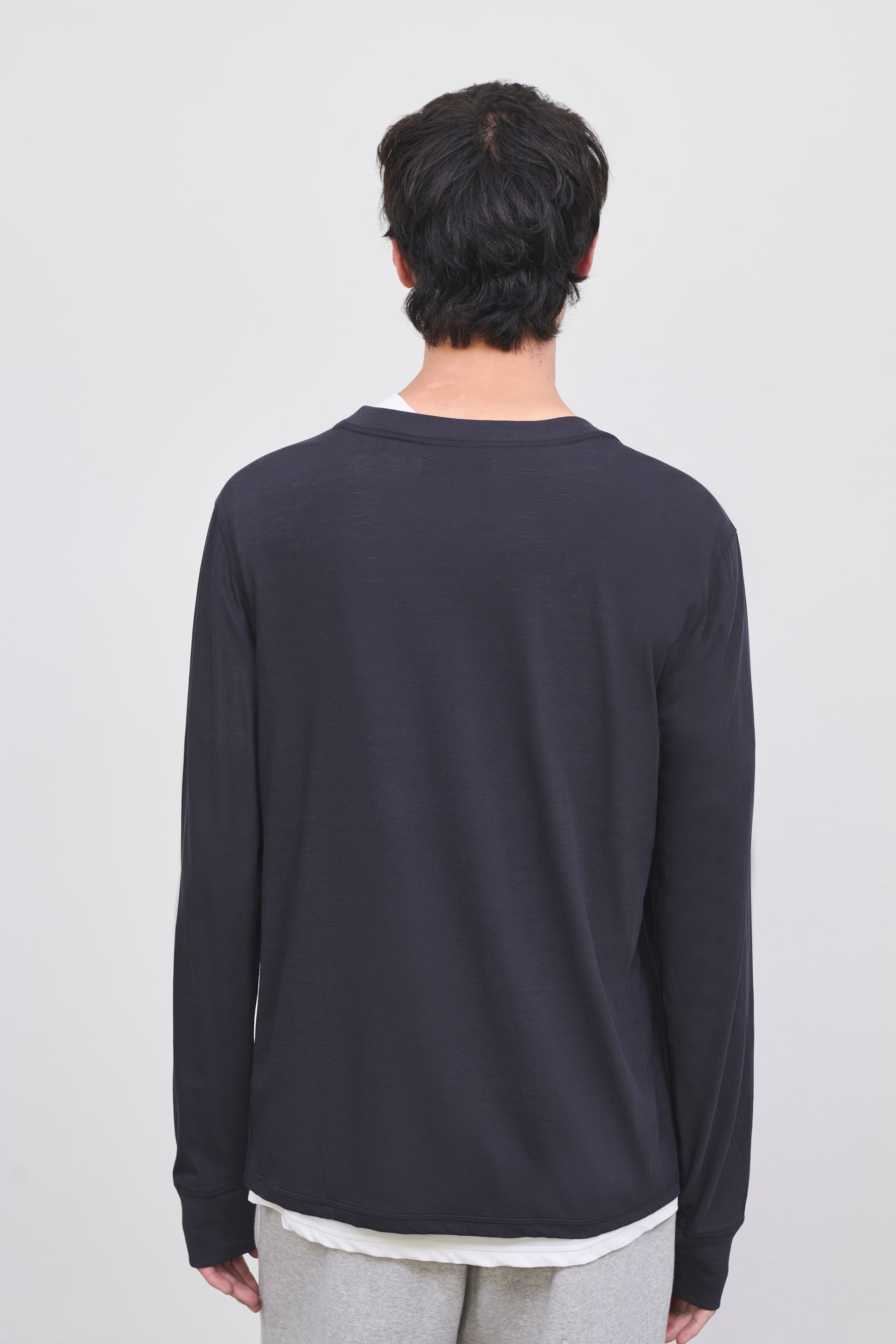 Literary Sport | Men's Oversized Long Sleeve T-Shirt - George Long Sleeve Shirt in Washed Black
