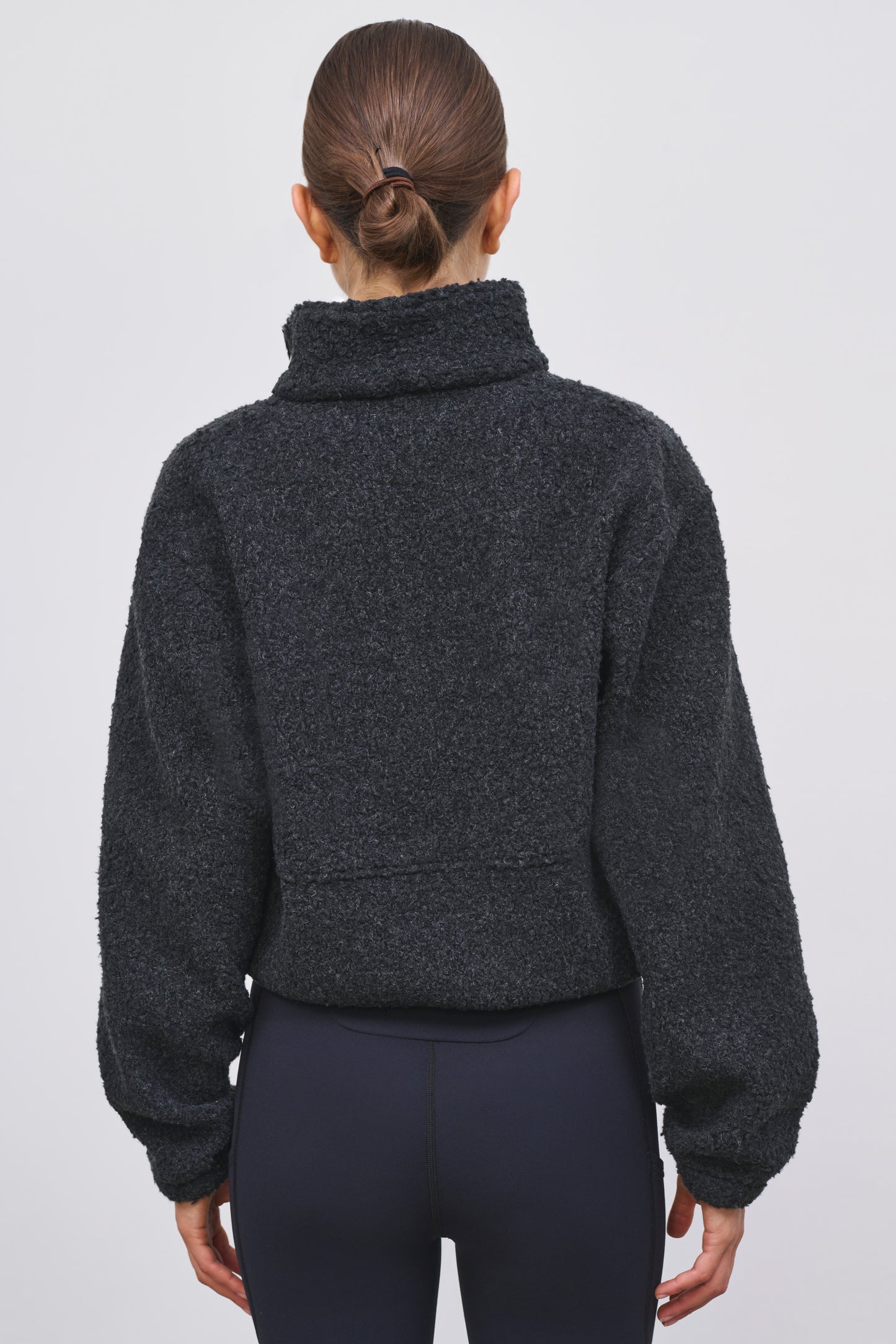 Literary Sport | Women's Full-Zip Wooly Fleece Jacket - Grace Fleece Jacket in Charcoal
