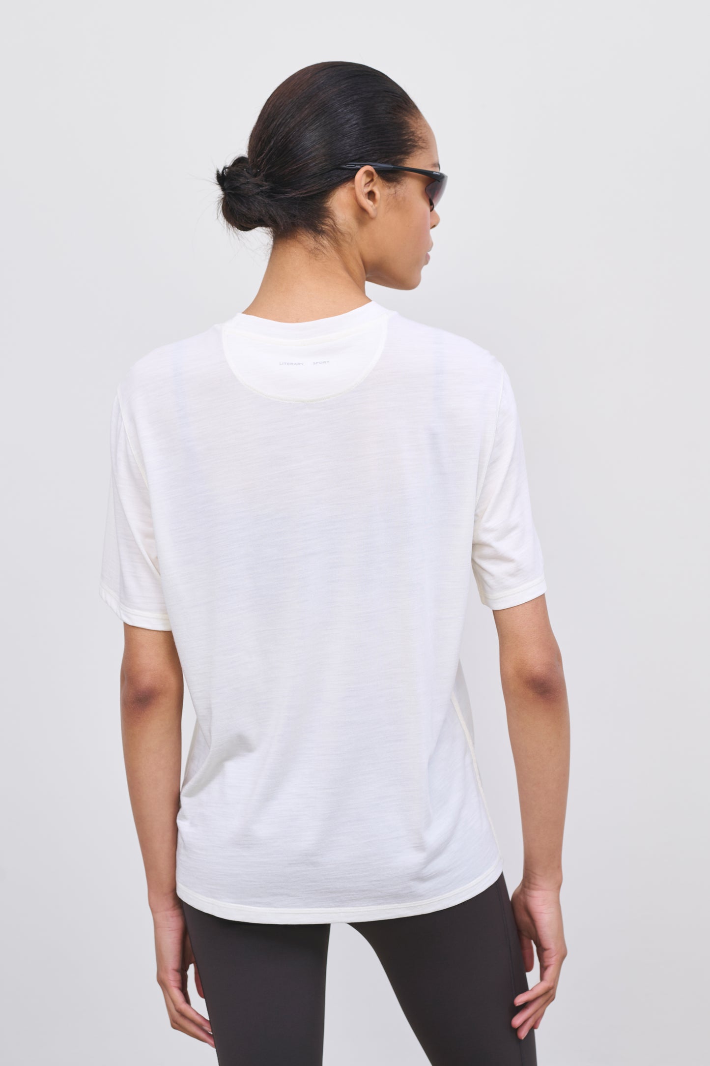 Literary Sport - Womens Harper Oversized Running T-Shirt - White