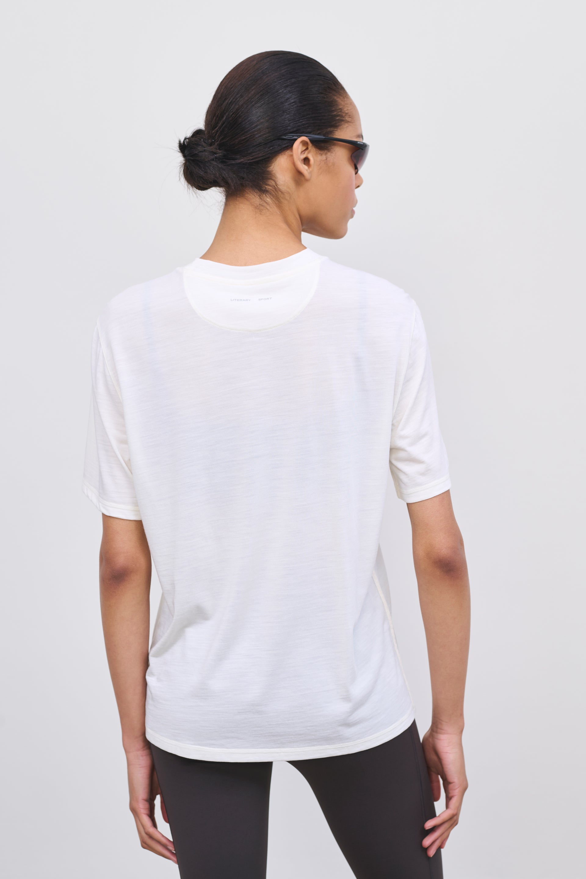 Literary Sport - Womens Harper Oversized Running T-Shirt - White