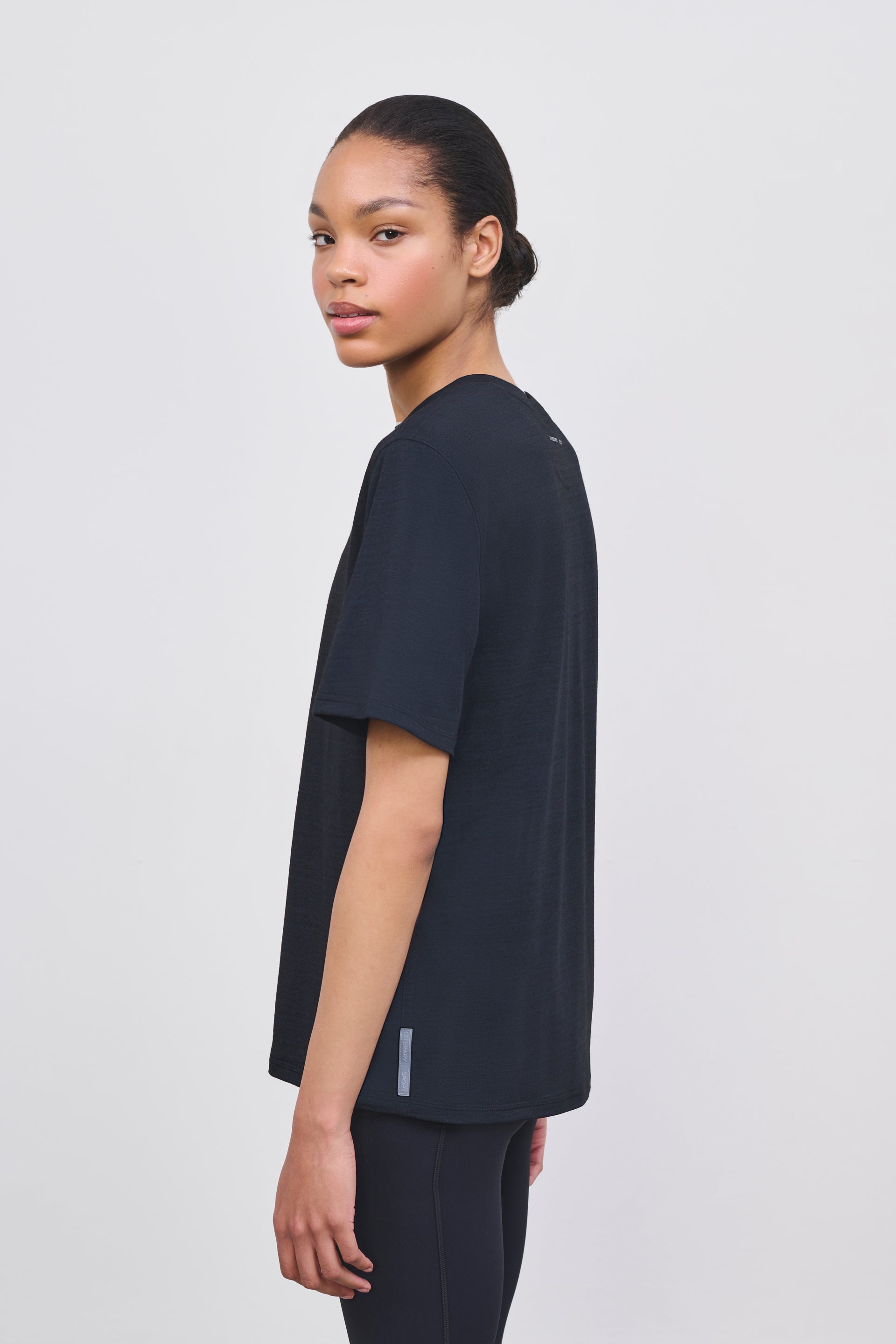 Literary Sport - Womens Harper Oversized Running T-Shirt - Black