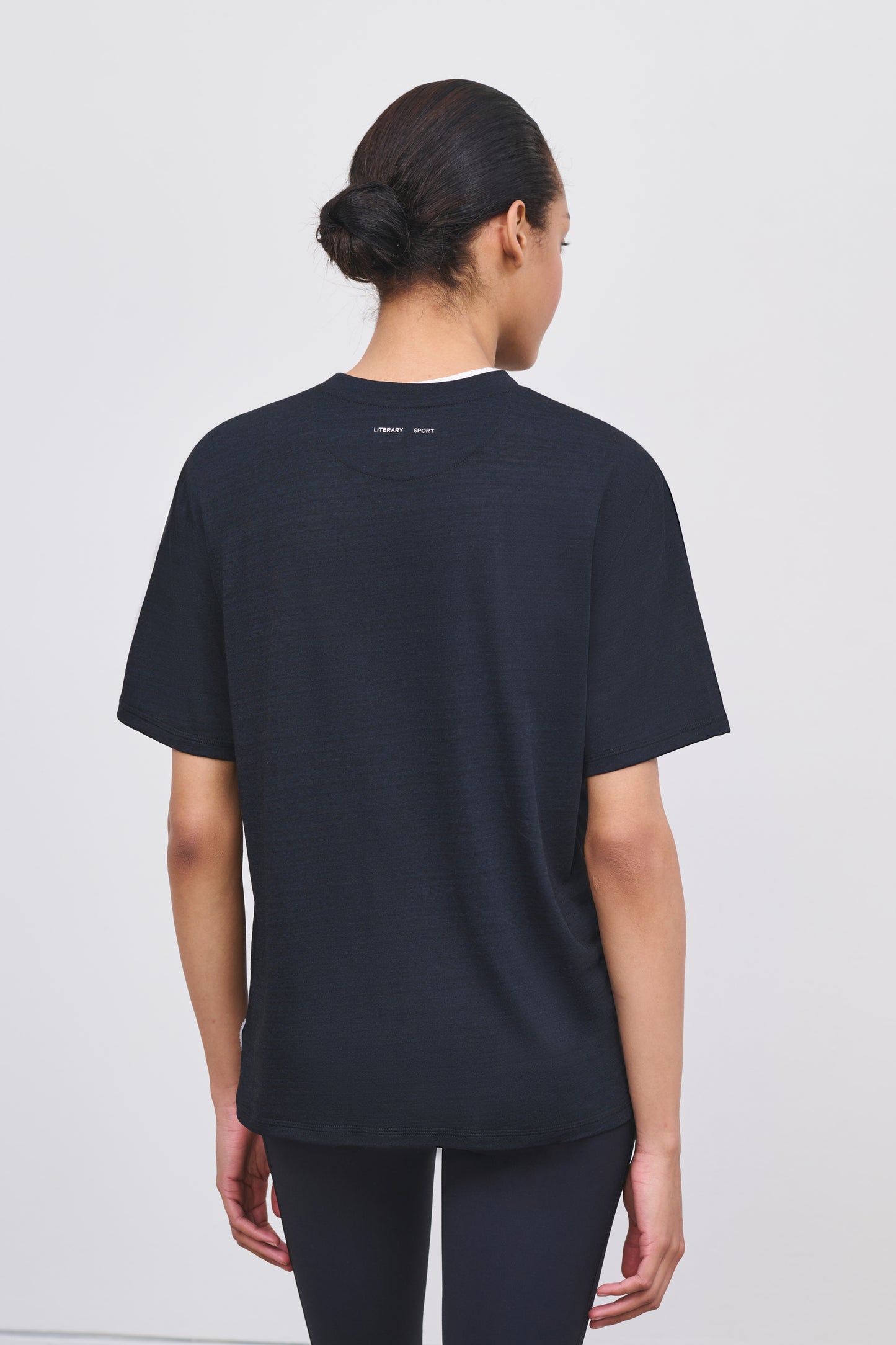 Literary Sport - Womens Harper Oversized Running T-Shirt - Black