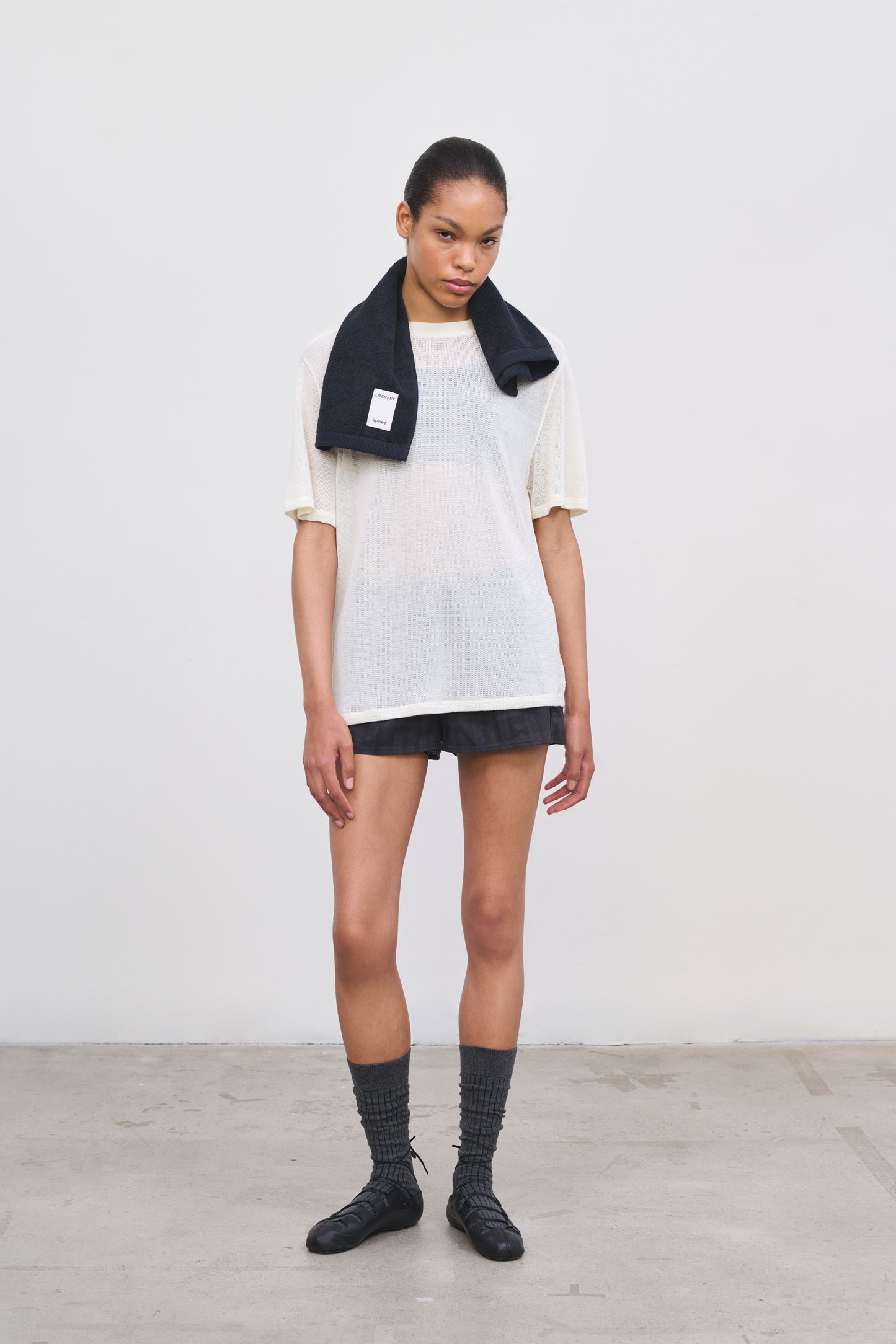 Literary Sport | Womens Oversized Merino Mesh Running T-Shirt  - Harper T-Shirt in Merino Mesh in Natural