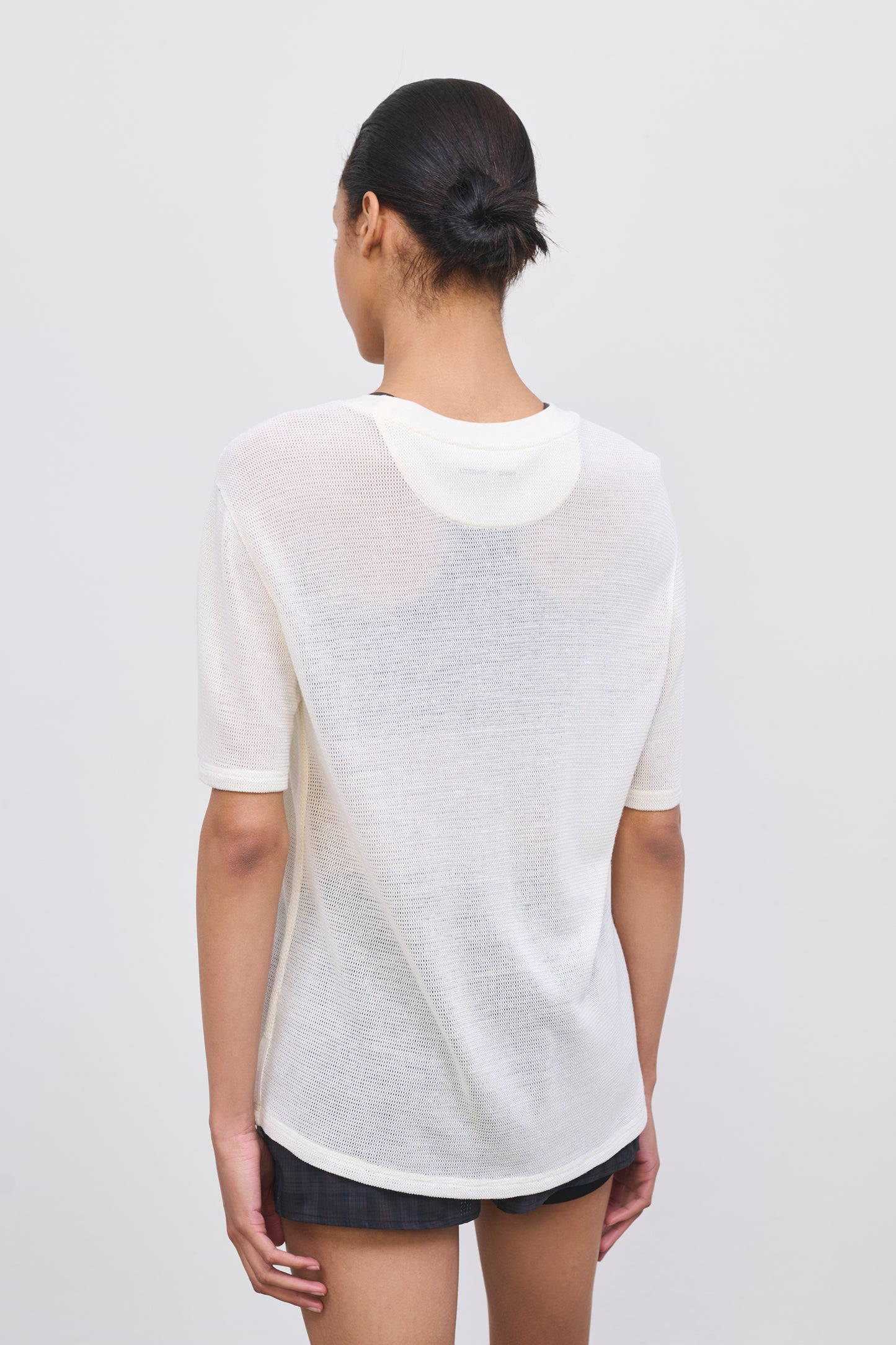 Literary Sport | Womens Oversized Merino Mesh Running T-Shirt  - Harper T-Shirt in Merino Mesh in Natural