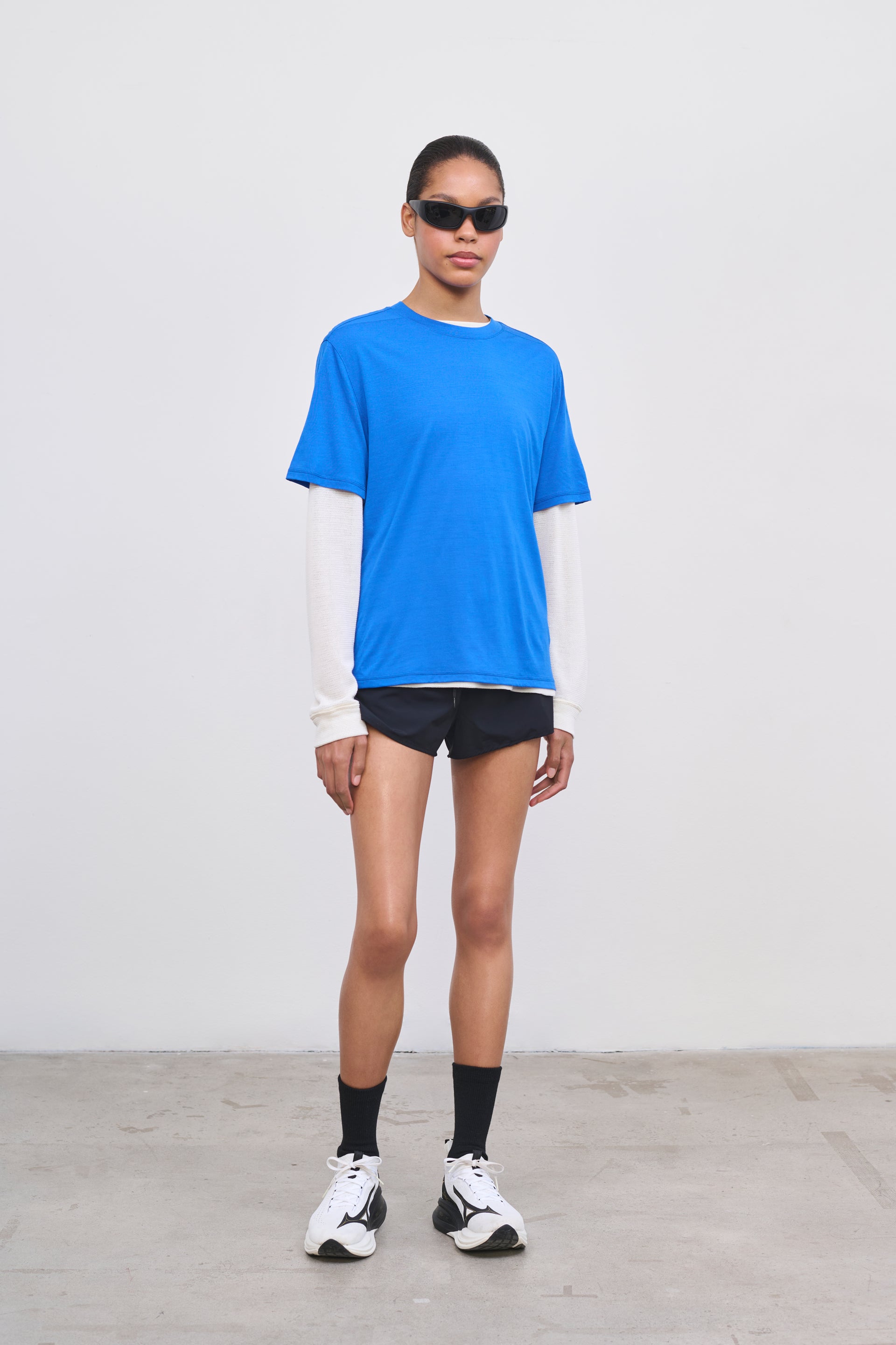 Literary Sport - Womens Harper Oversized Running T-Shirt - Lapis