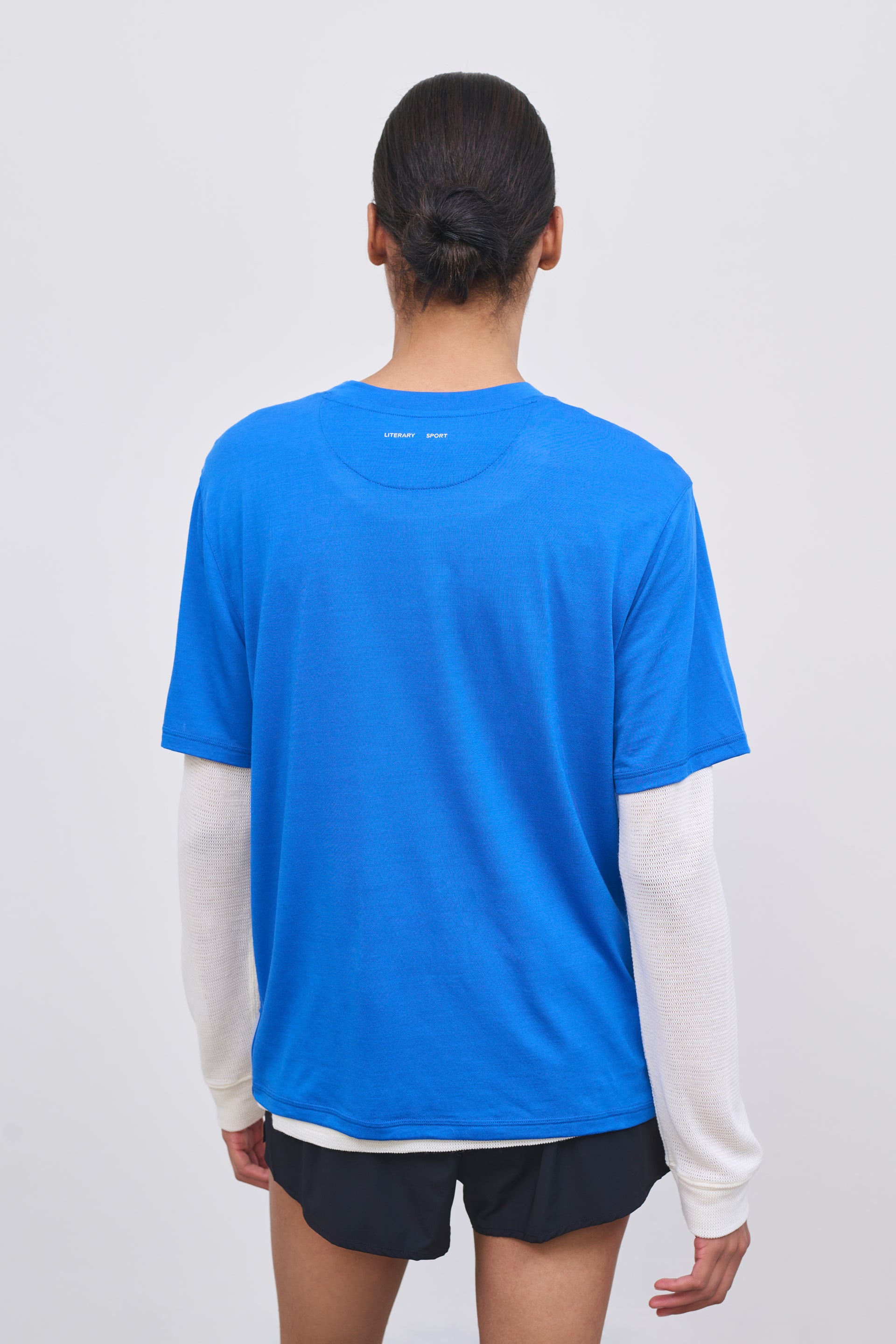 Literary Sport - Womens Harper Oversized Running T-Shirt - Lapis