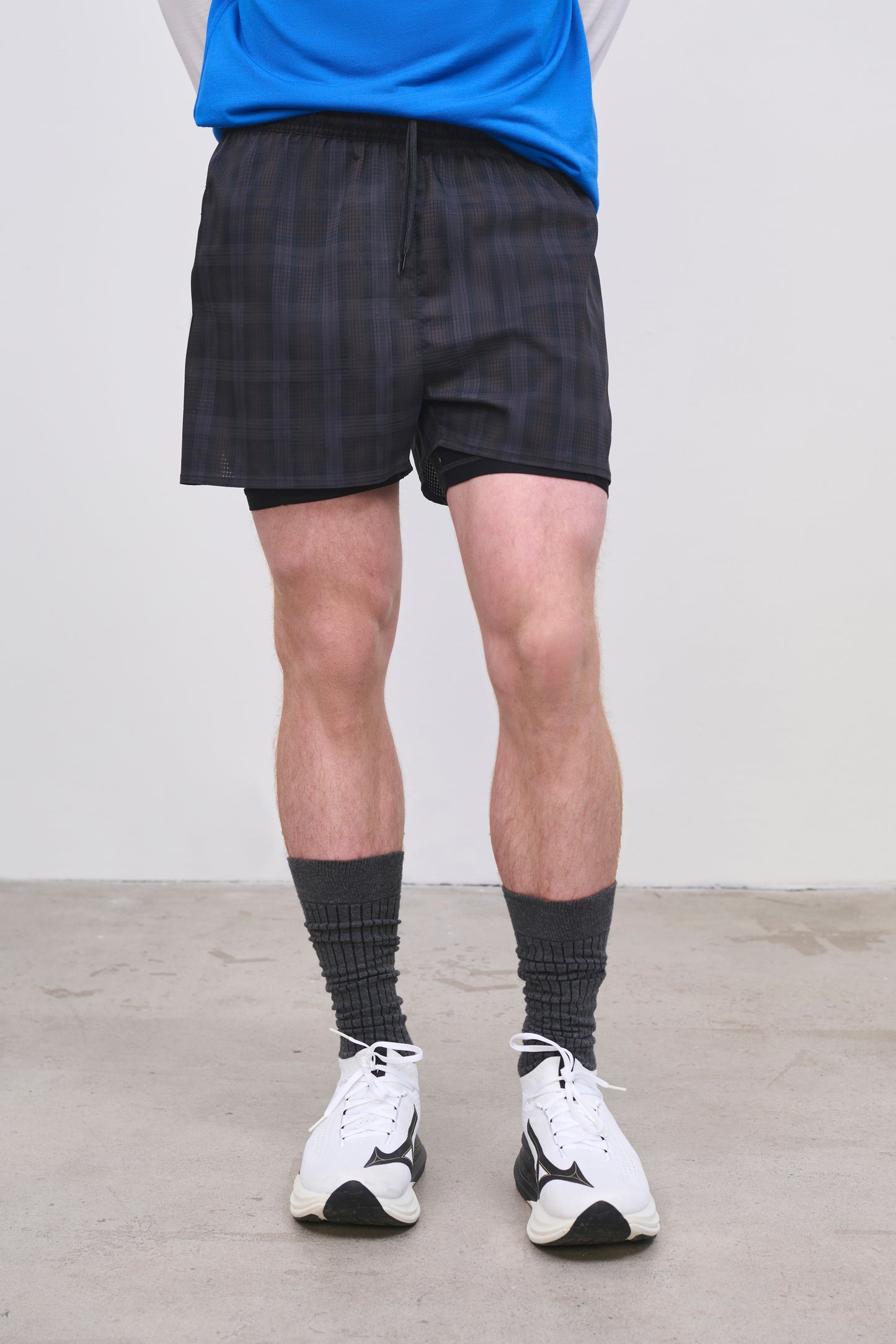 Literary Sport | Men's Running Short with Brief Liner - Myles Short in Brown Blackwatch Tartan