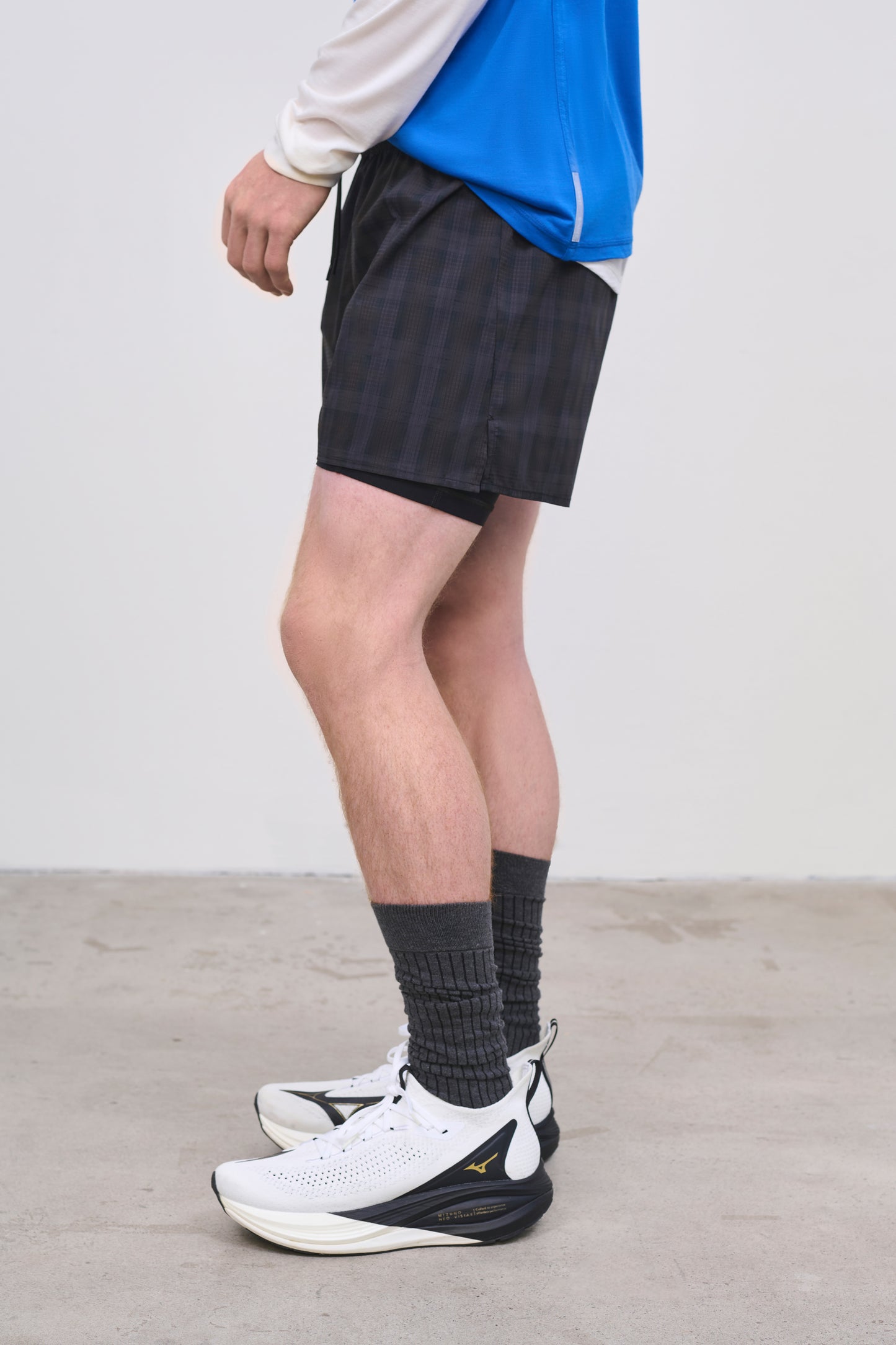 Literary Sport | Men's Running Short with Brief Liner - Myles Short in Brown Blackwatch Tartan
