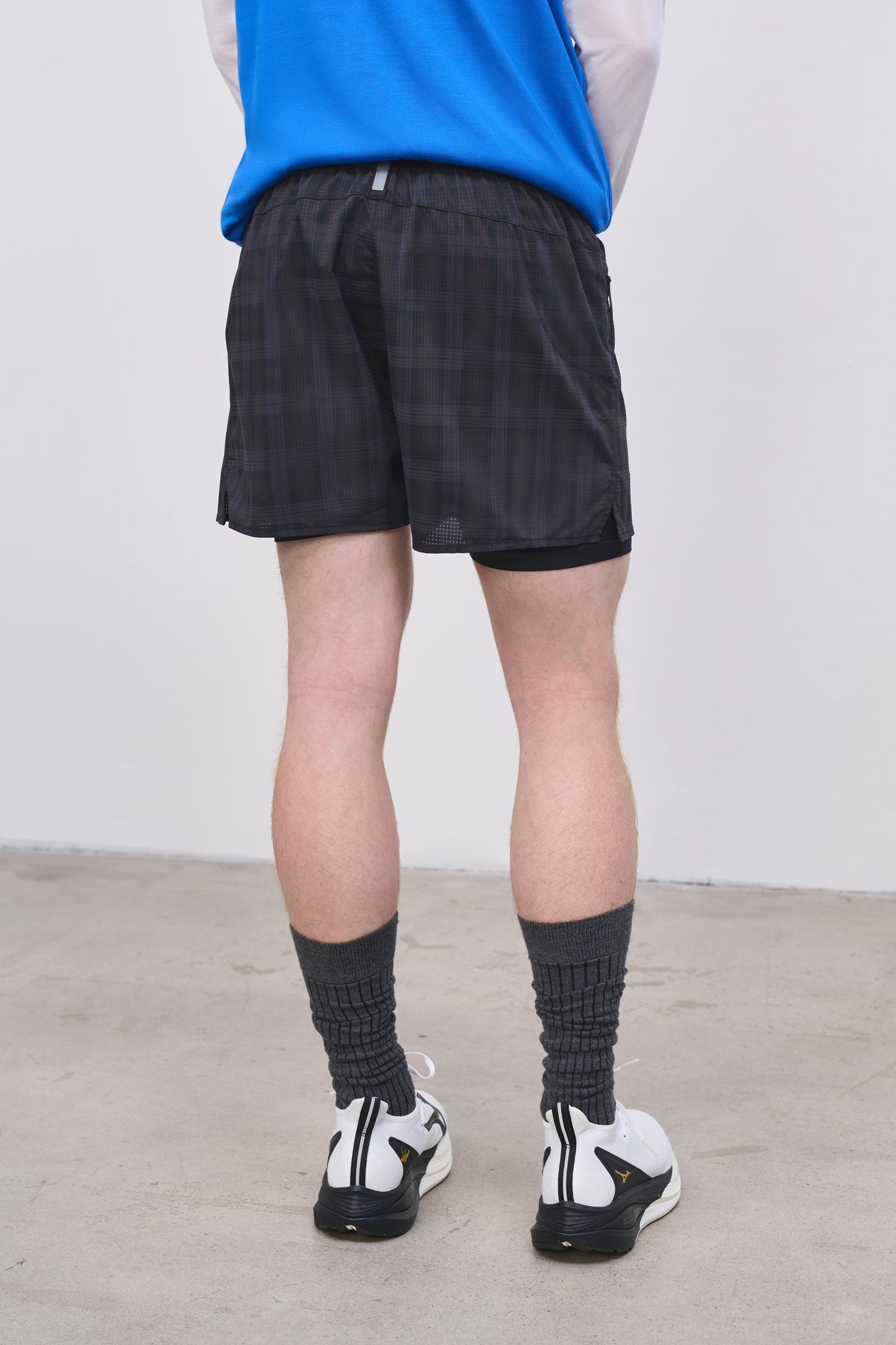 Literary Sport | Men's Running Short with Brief Liner - Myles Short in Brown Blackwatch Tartan