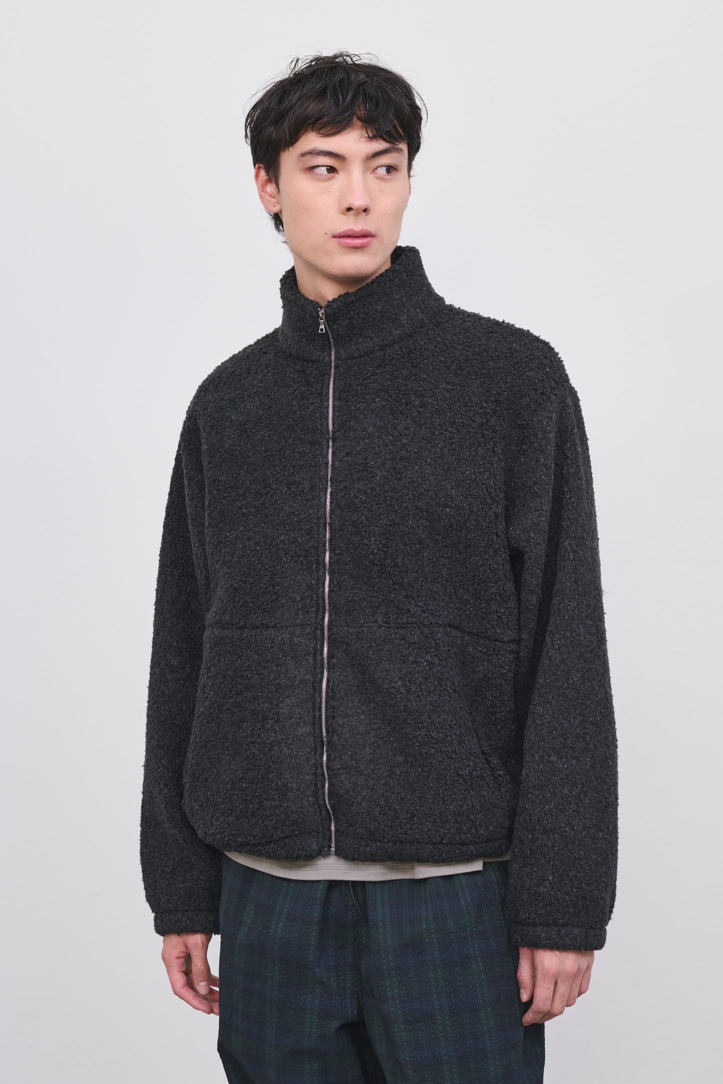 Literary Sport | Men's Full-Zip Wooly Fleece Jacket - Jean Fleece in Charcoal