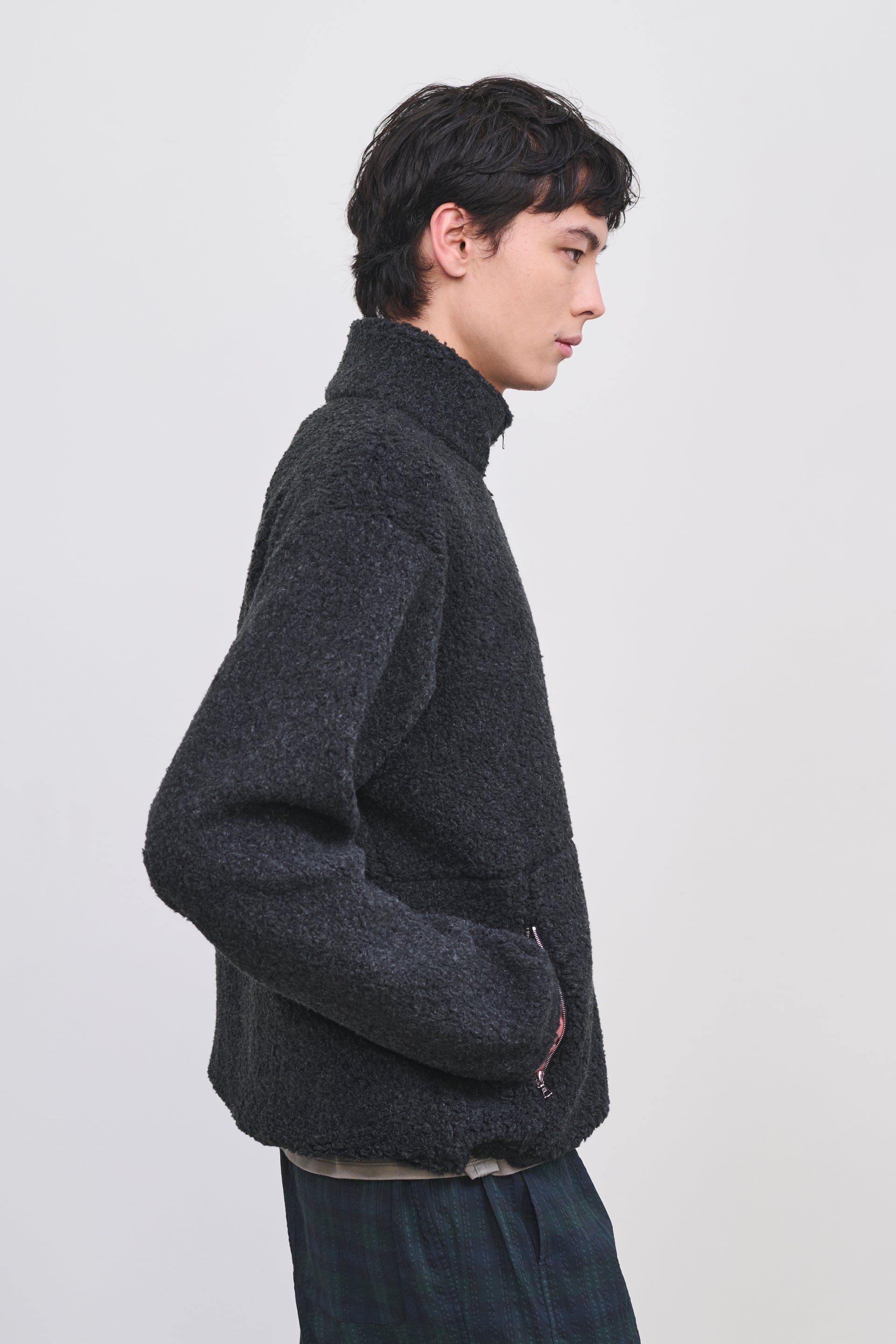 Literary Sport | Men's Full-Zip Wooly Fleece Jacket - Jean Fleece in Charcoal