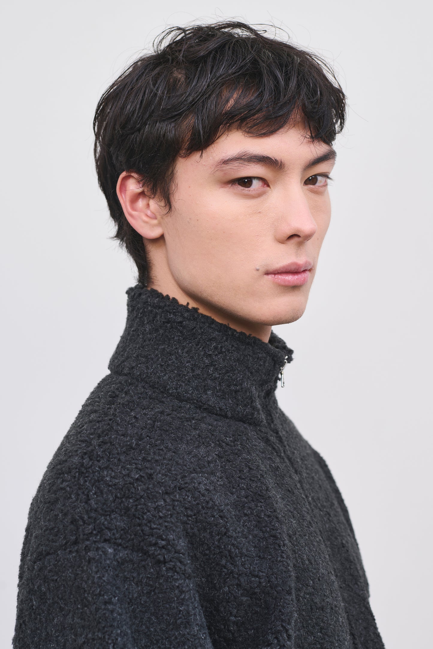 Literary Sport | Men's Full-Zip Wooly Fleece Jacket - Jean Fleece in Charcoal