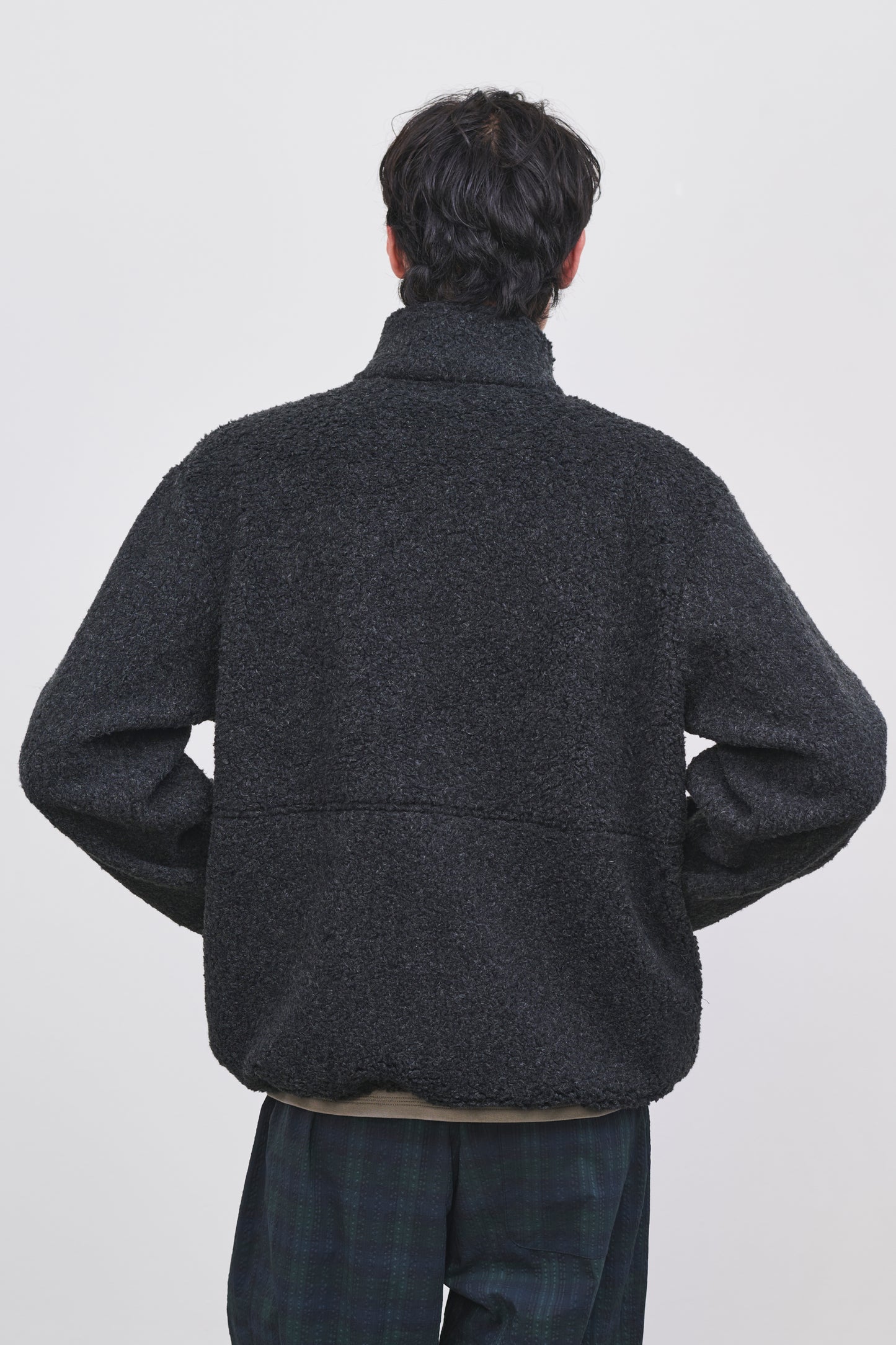 Literary Sport | Men's Full-Zip Wooly Fleece Jacket - Jean Fleece in Charcoal