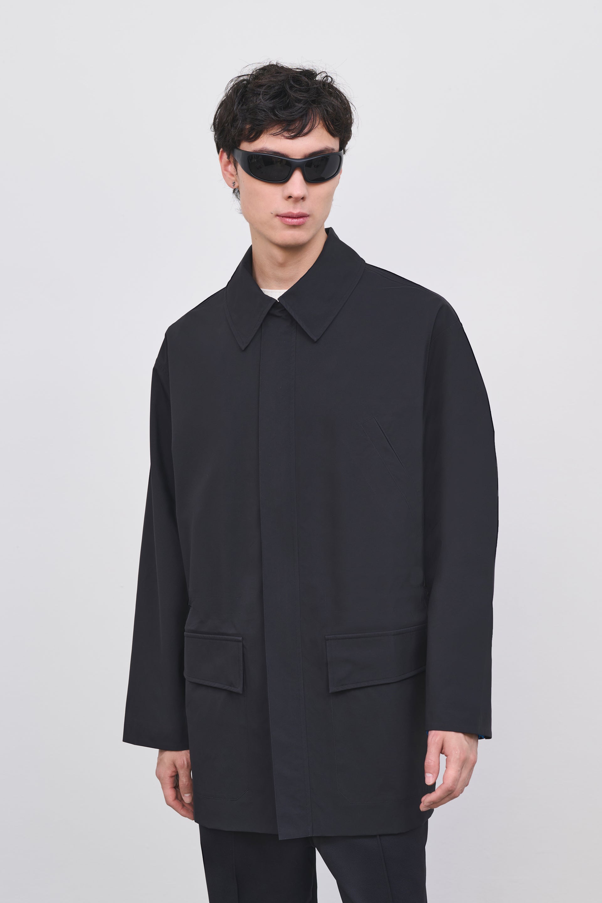 Literary Sport | Men's Black Barn Coat in Pertex - Jones Coat in Black