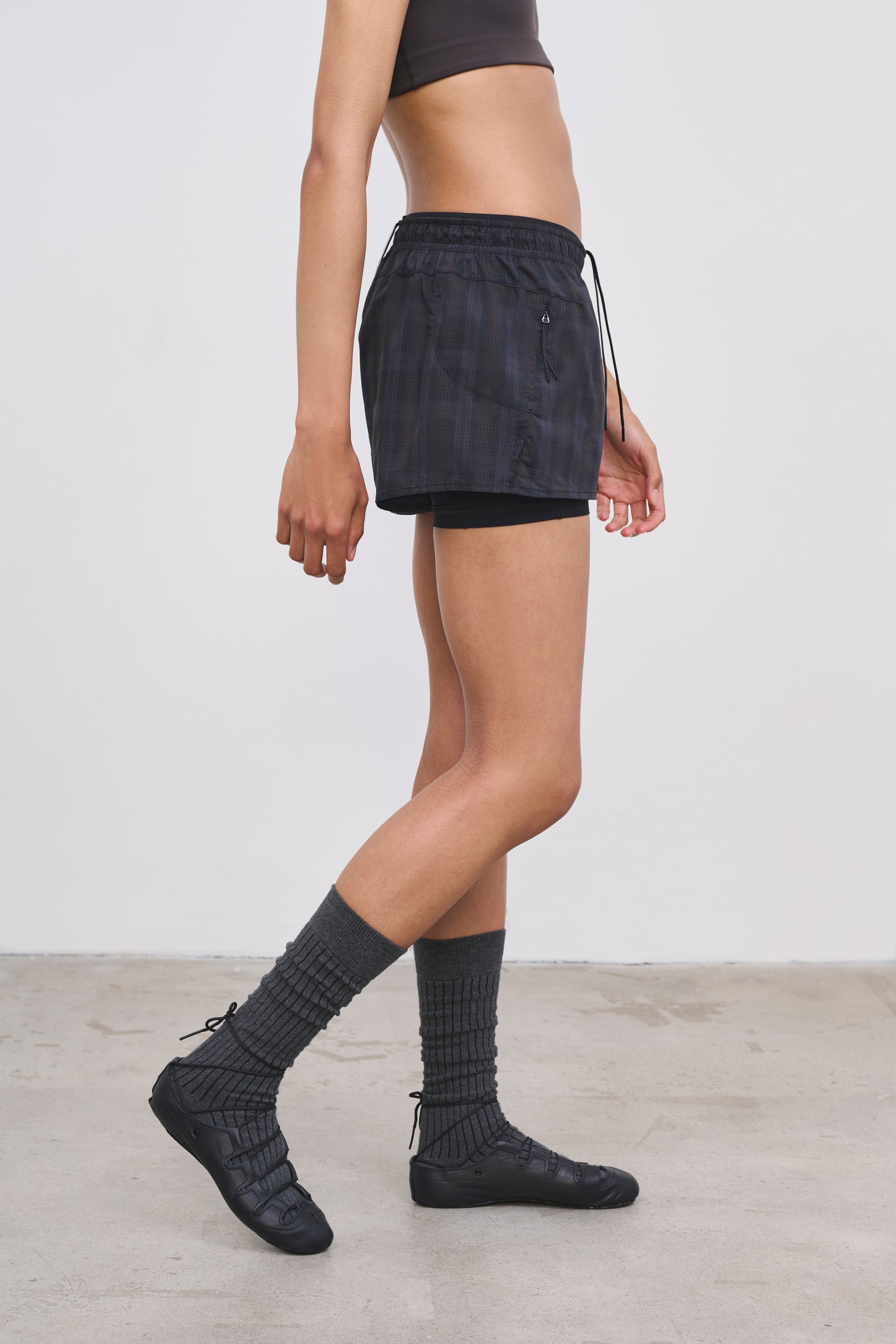 Literary Sport | Women's Running Short in in Tartan - Joni Short  in Brown Blackwatch