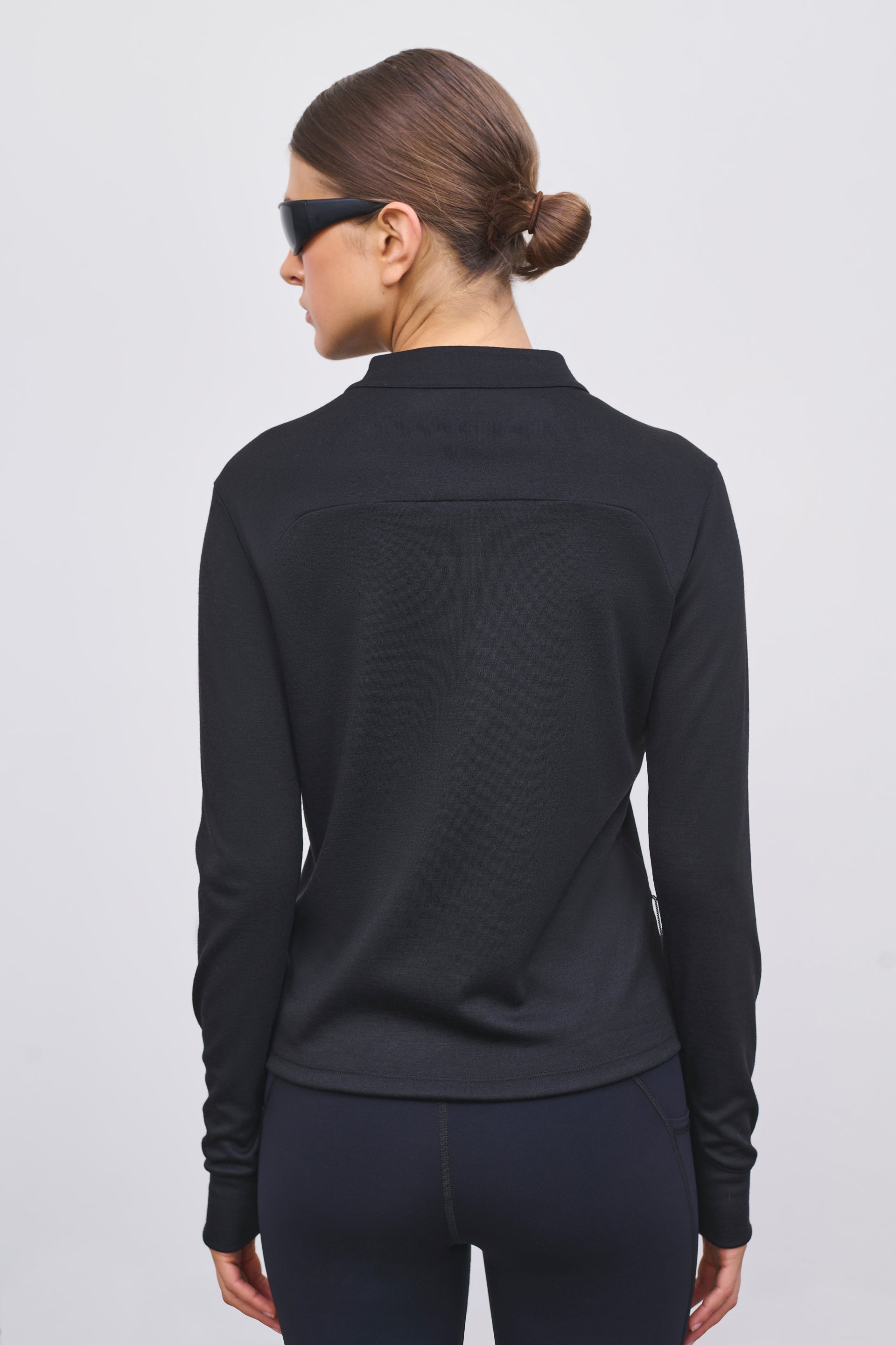 Literary Sport - Jorie Womens Long Sleeve Quarter Zip Running T-Shirt 