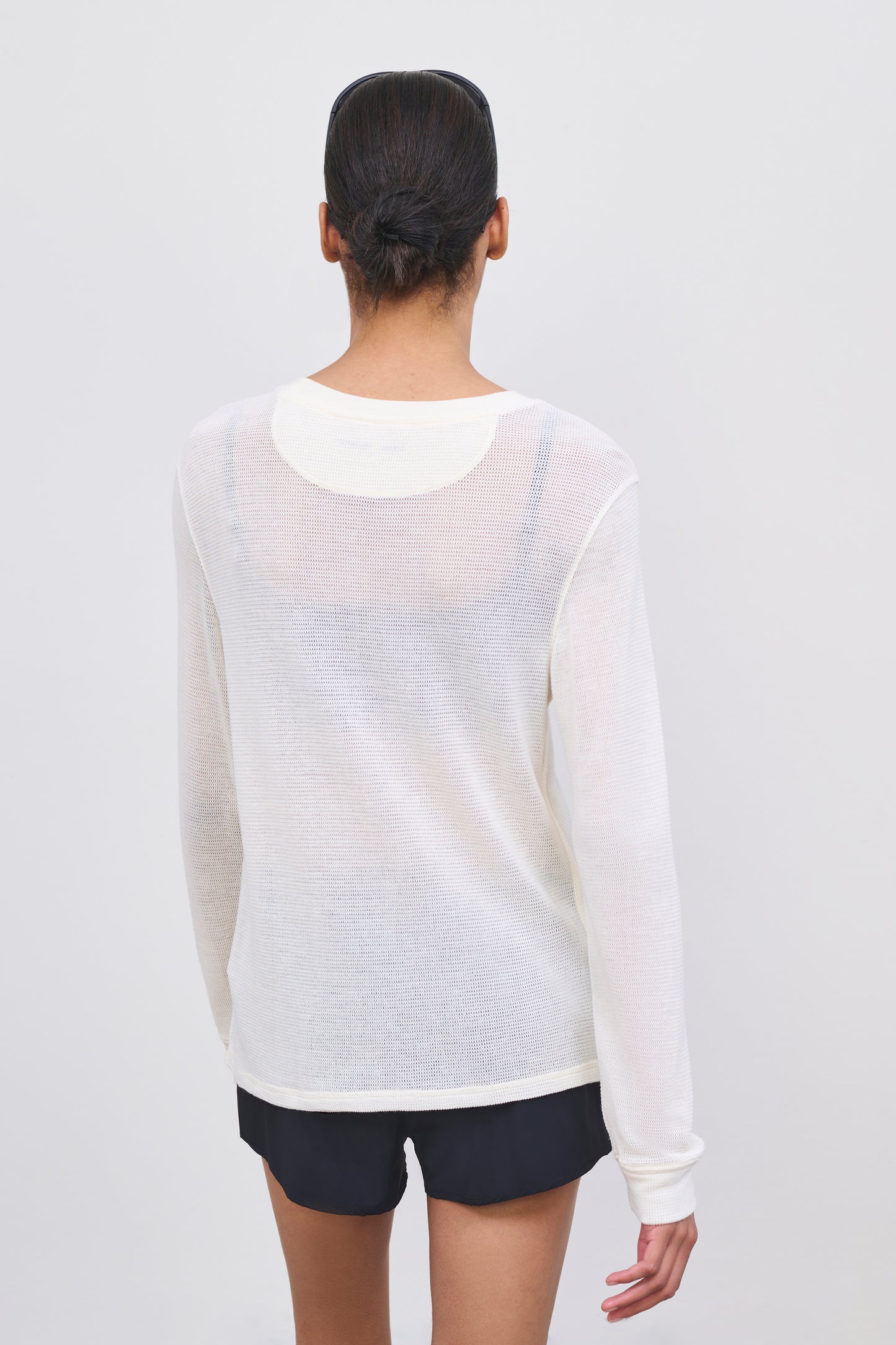 Literary Sport | Women's Long Sleeve Running T-Shirt in Merino Mesh - Joy Long Sleeve T-Shirt in Natural