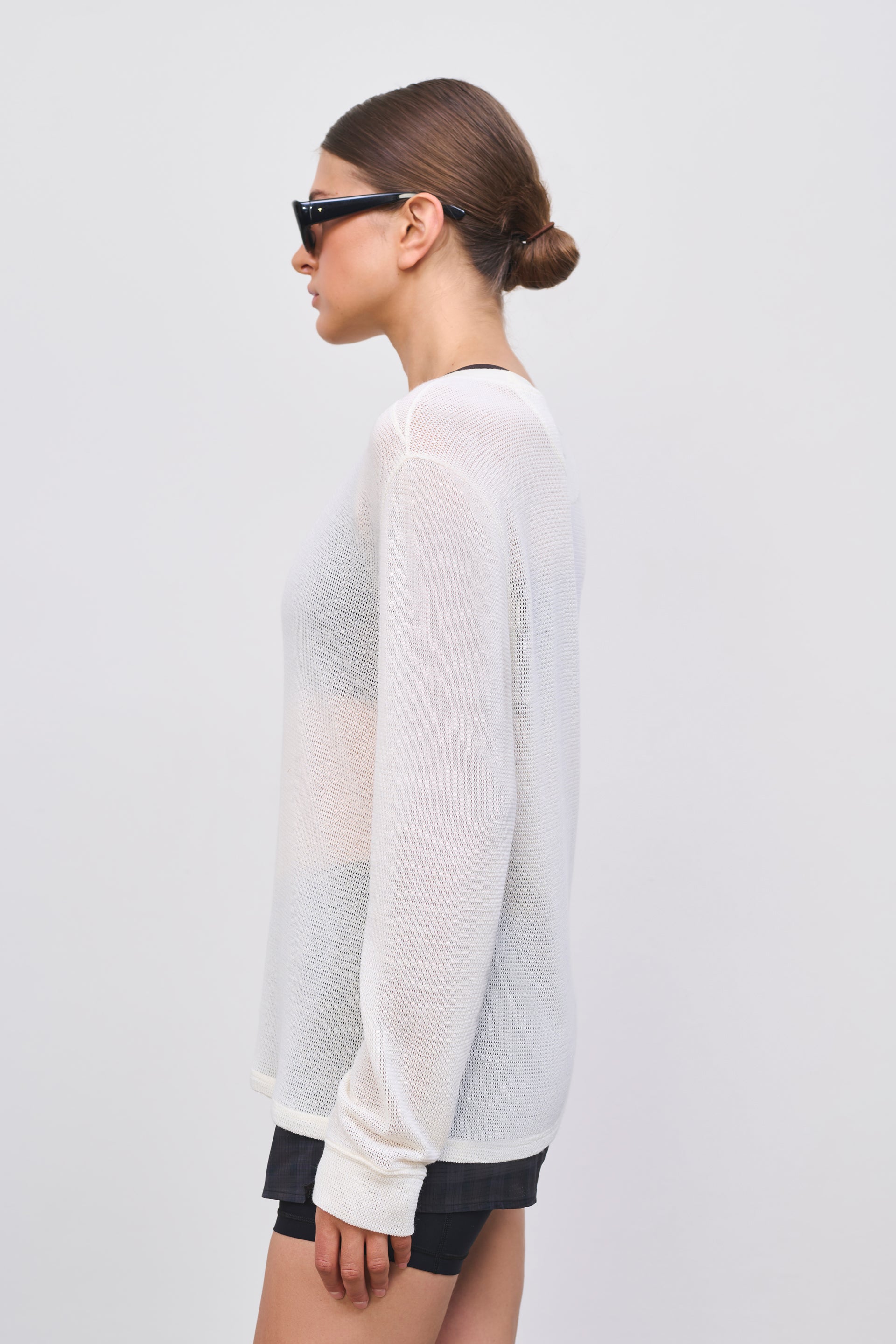 Literary Sport | Women's Long Sleeve Running T-Shirt in Merino Mesh - Joy Long Sleeve T-Shirt in Natural